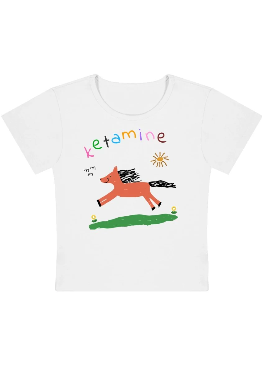 Curvy Orange Pony Baby Tee - Image 2