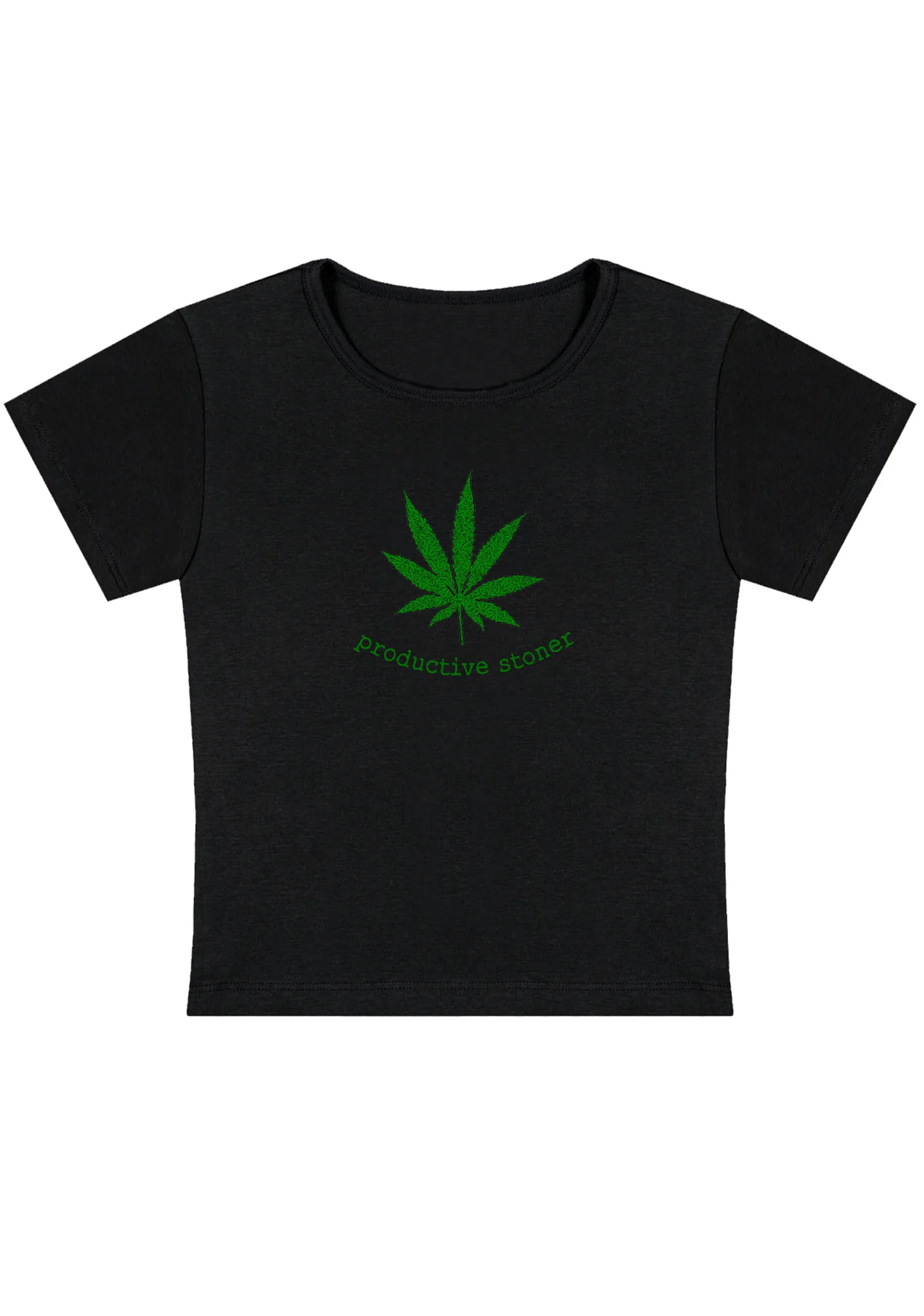 Curvy Productive Stoner Baby Tee - Image 3