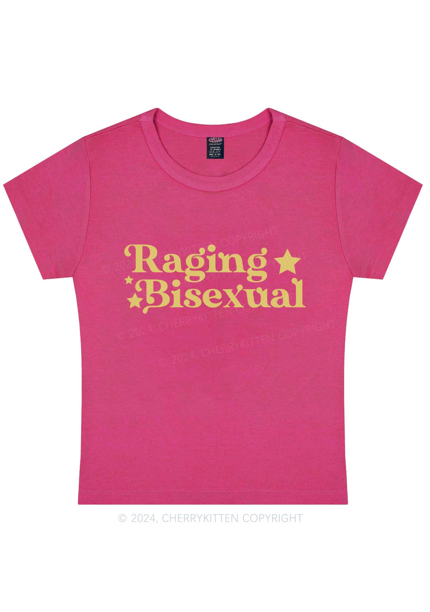 Curvy Raging Bisexual Stars Y2K Baby Tee Cherrykitten - Image 5