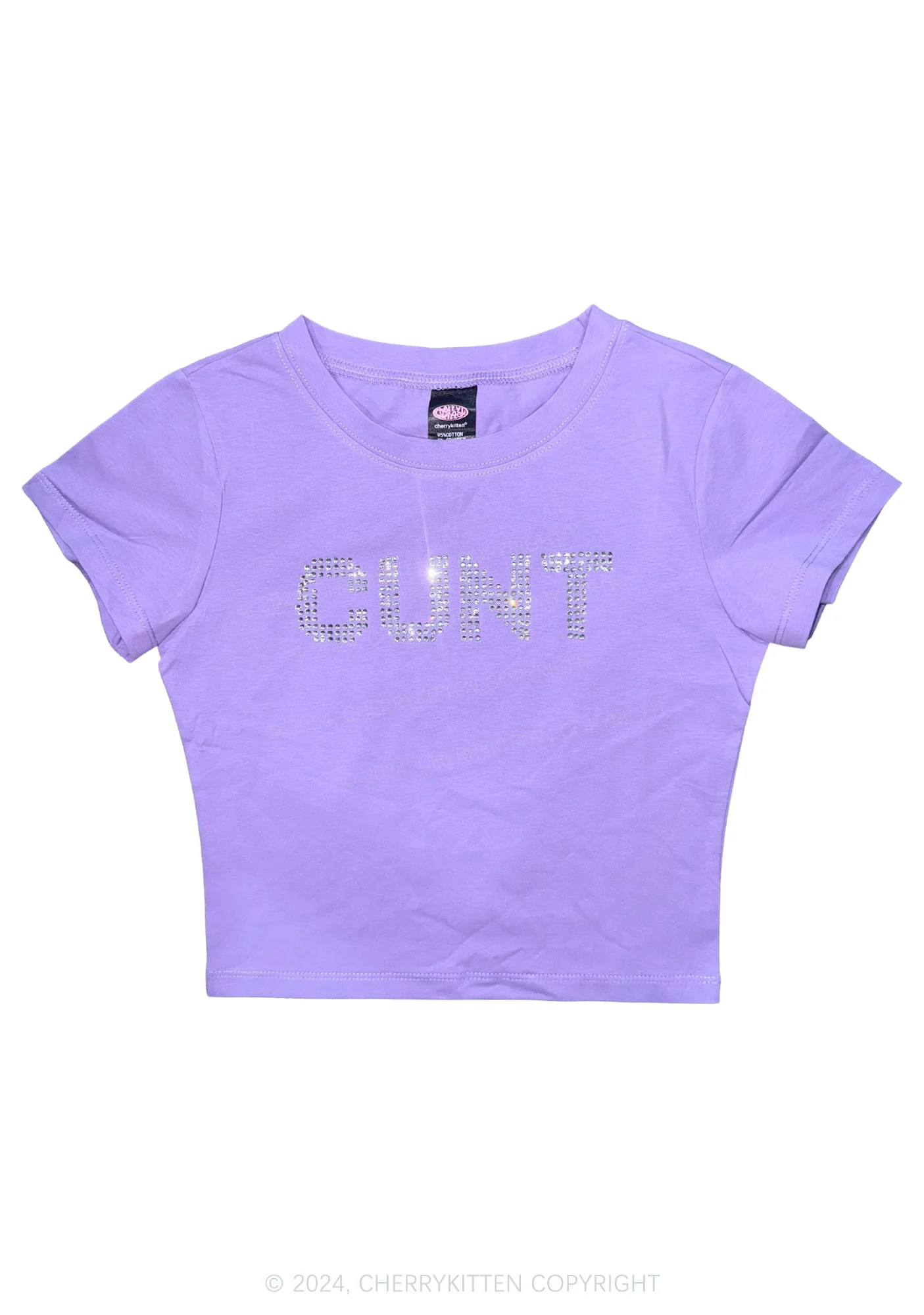 Curvy Rhinestone Cxxt Y2K Baby Tee Cherrykitten - Image 8