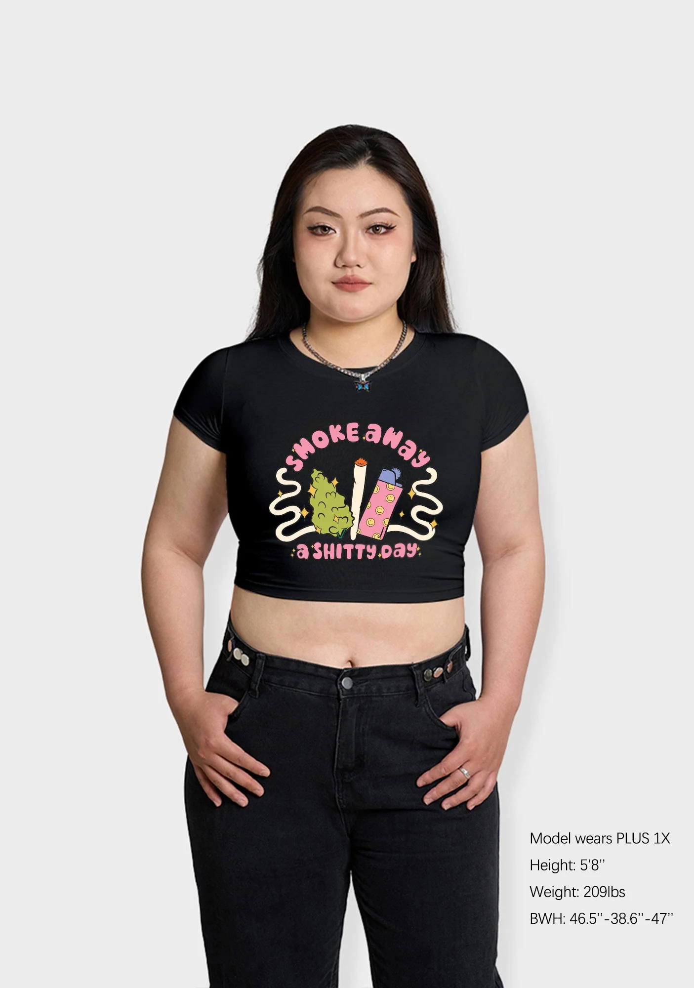 Curvy Smoke Away A Shixxy Day Baby Tee