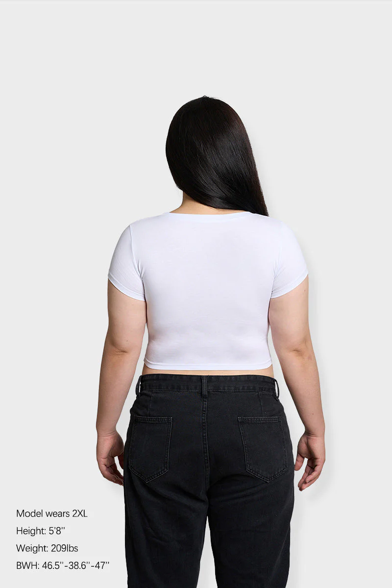 Curvy Therapy Is Not Enough Y2K Baby Tee Cherrykitten - Image 6