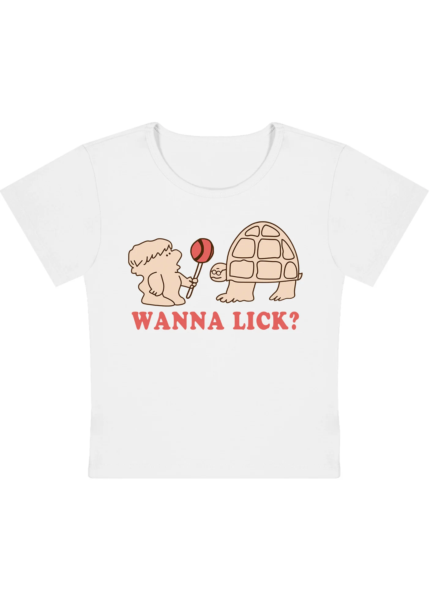 Curvy Wanna Lick Lollipop Baby Tee - Image 2