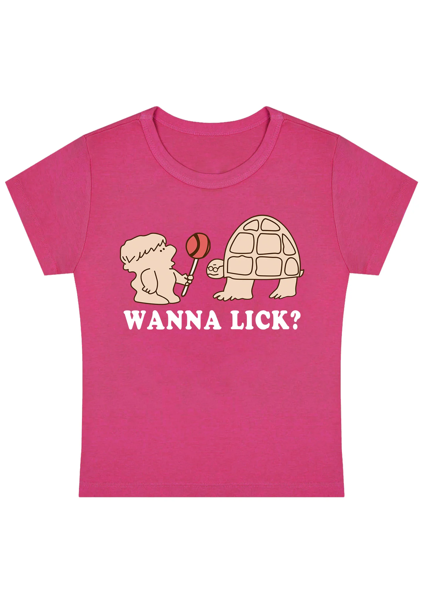 Curvy Wanna Lick Lollipop Baby Tee - Image 4