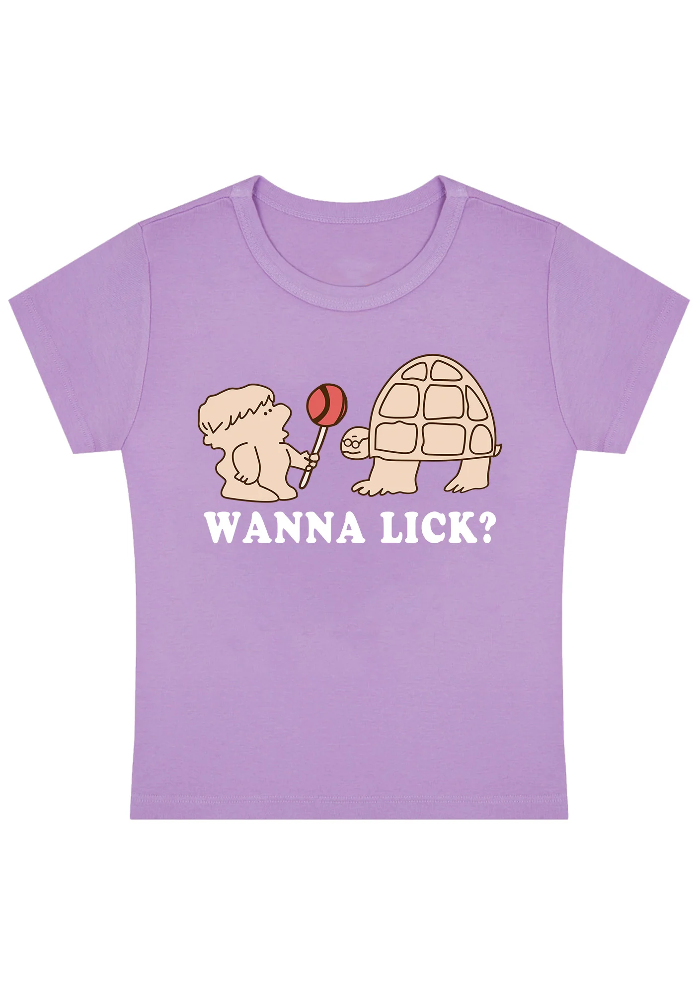 Curvy Wanna Lick Lollipop Baby Tee - Image 5