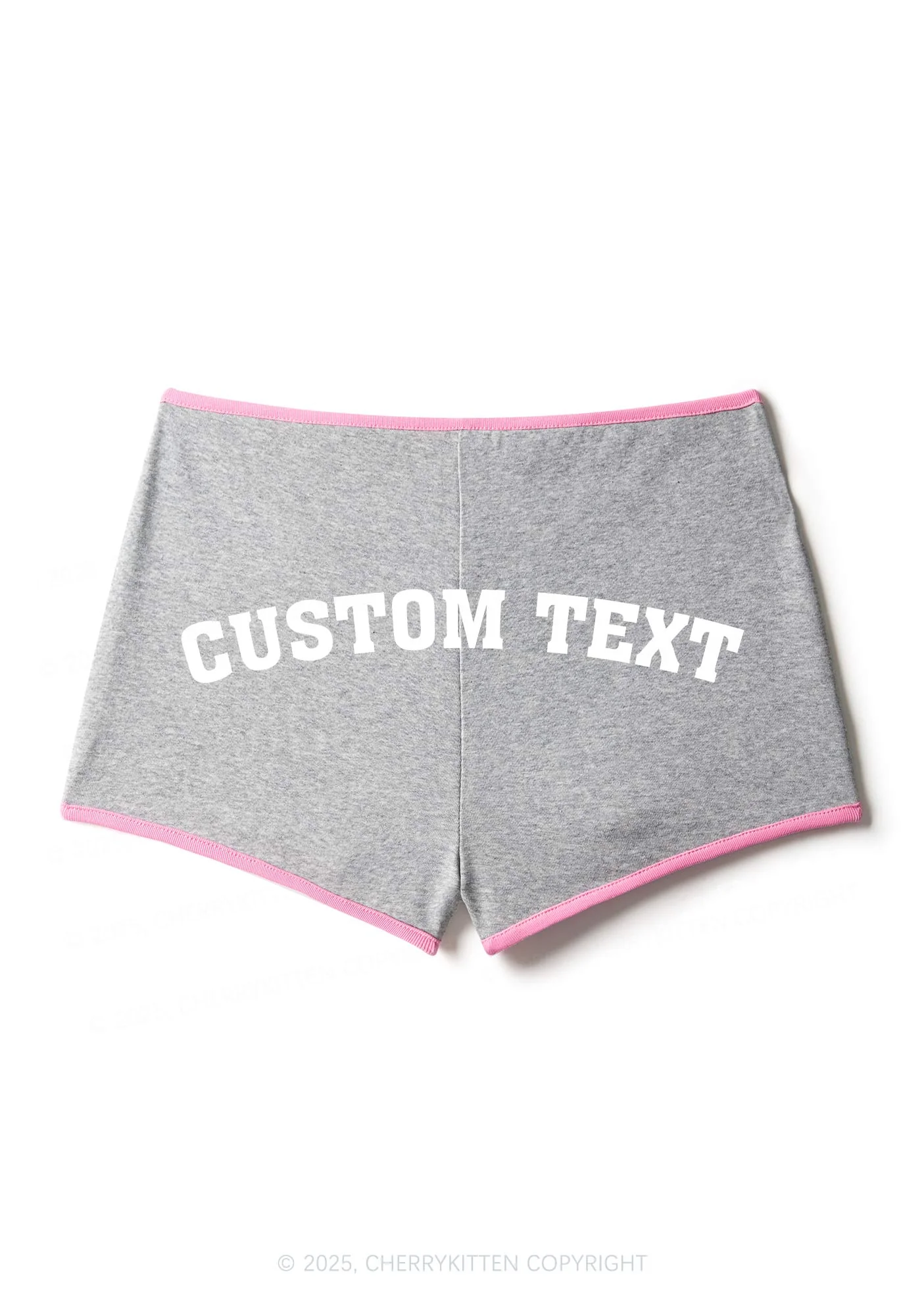 Custom Text Y2K Contrast Mini Shorts Cherrykitten - Image 6