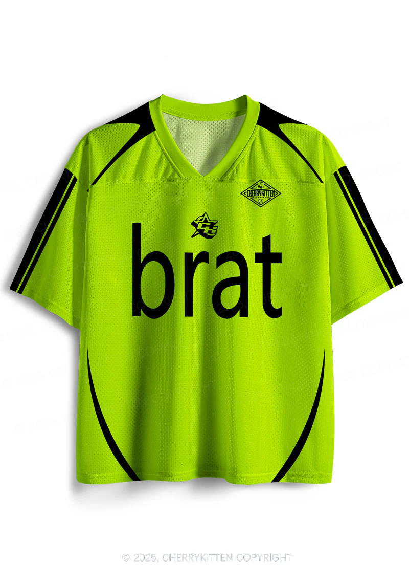 Cutsom Green Brat Team Y2K Sport Jersey Shirts Cherrykitten