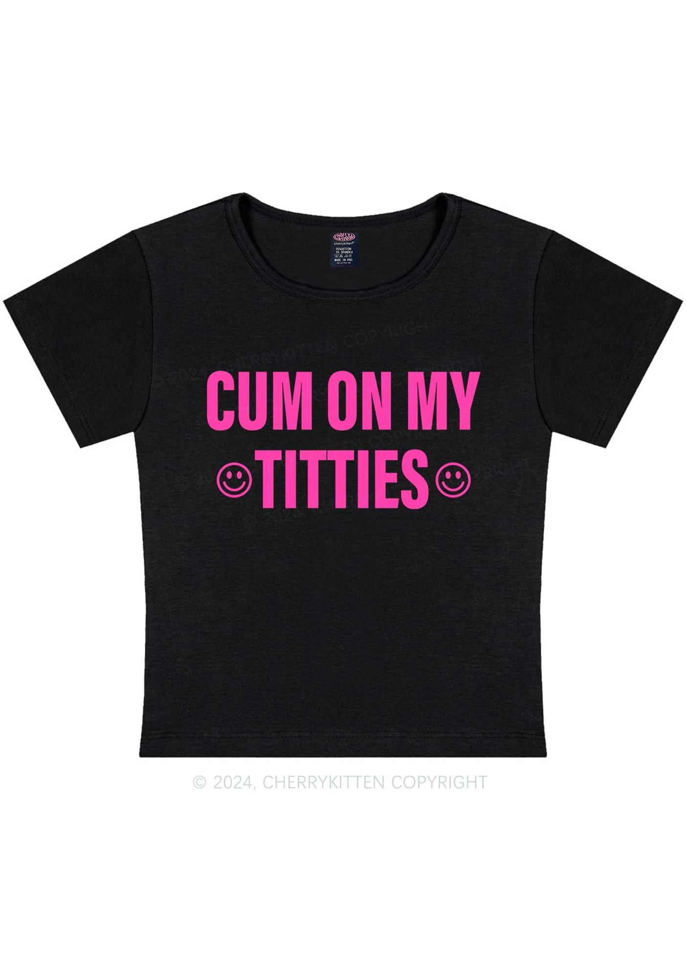Cxm On My Txtties Y2K Baby Tee Cherrykitten