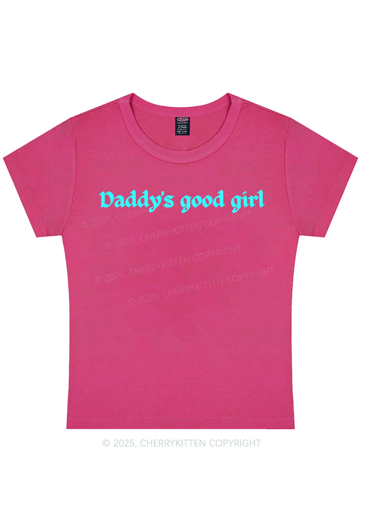 Daddys Good Girl Y2K Baby Tee Cherrykitten - Image 9