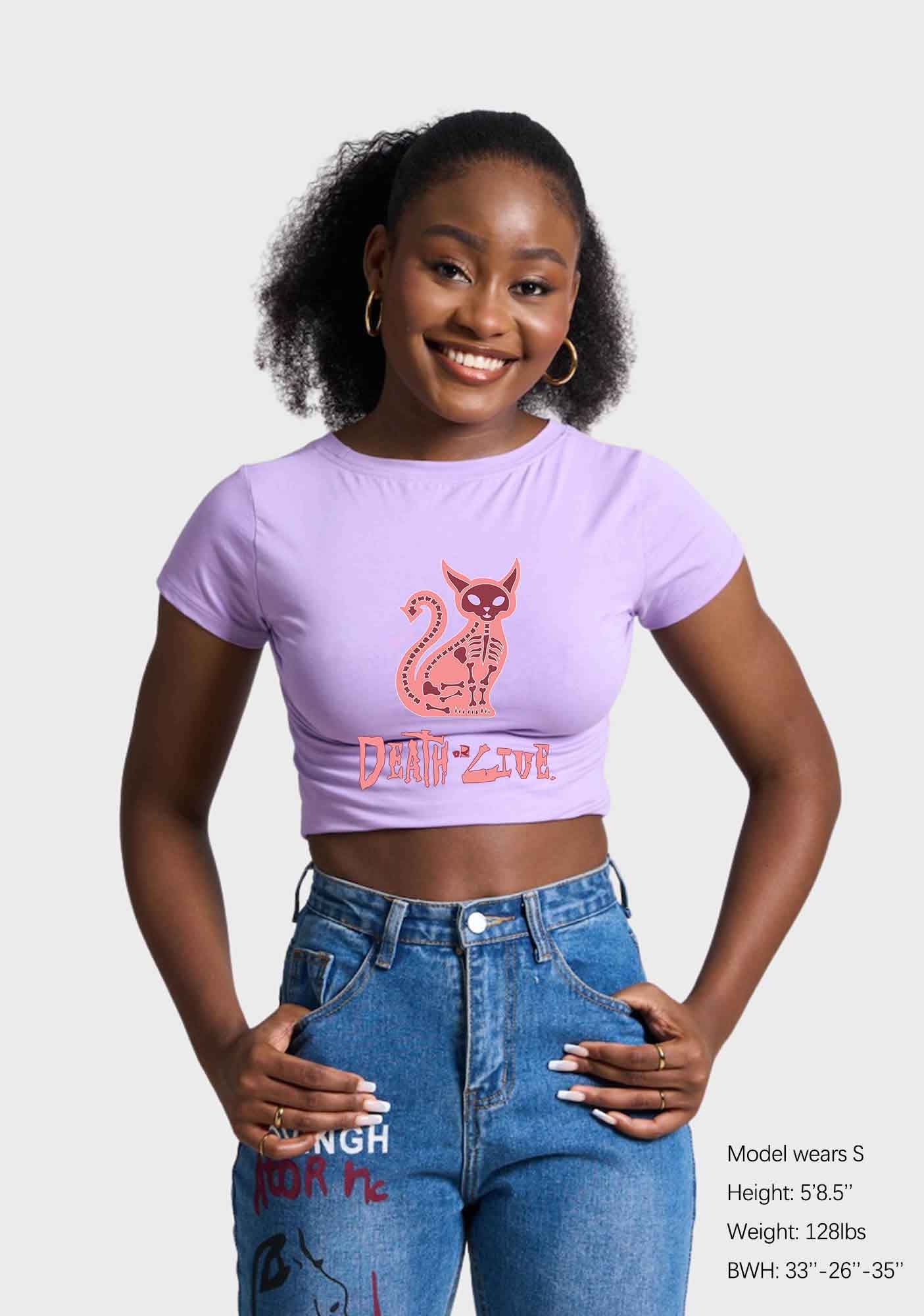 Death Or Live Y2K Baby Tee - Image 2