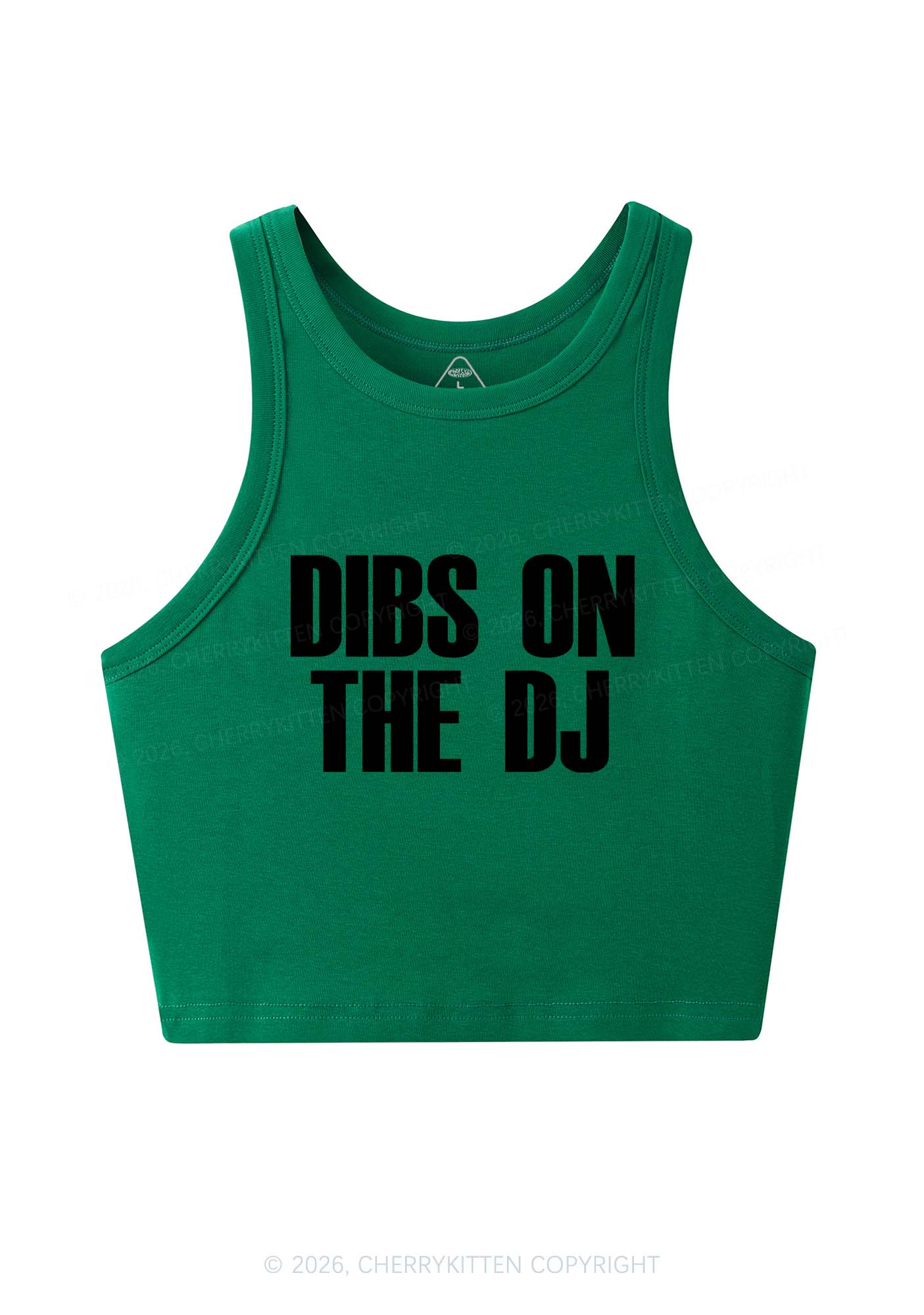 Dibs On The DJ Y2K Crop Tank Top Cherrykitten - Image 10