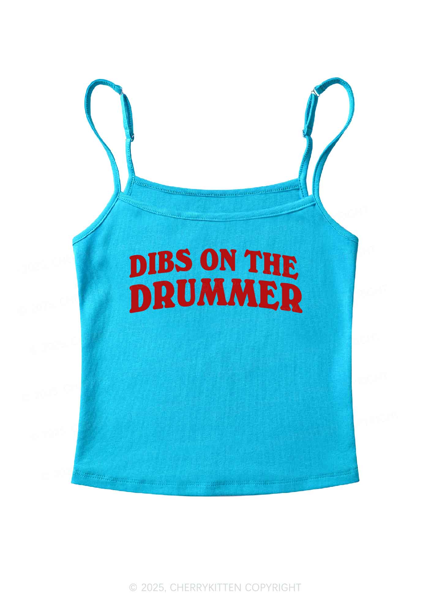 Dibs On The Drummer Y2K Spaghetti Strap Cami Cherrykitten - Image 4