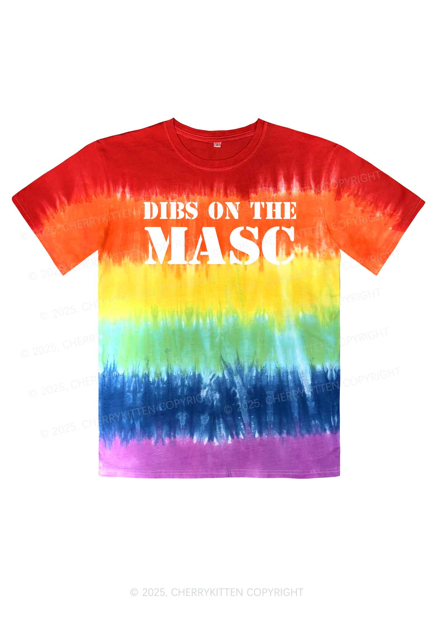 Dibs On The Masc Pride Y2K Tie Dye Shirts Cherrykitten