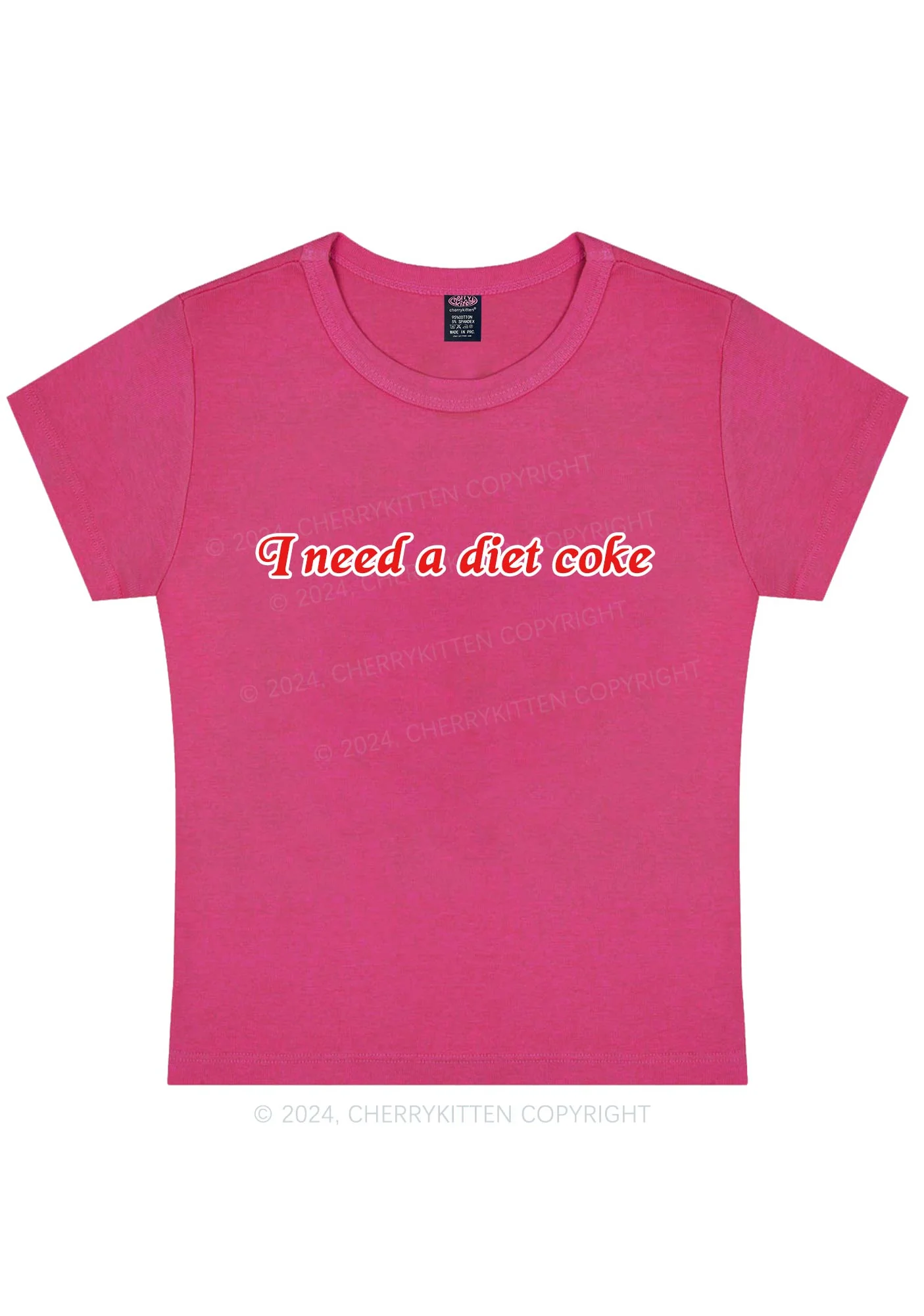 Diet Coke Y2K Baby Tee Cherrykitten - Image 8