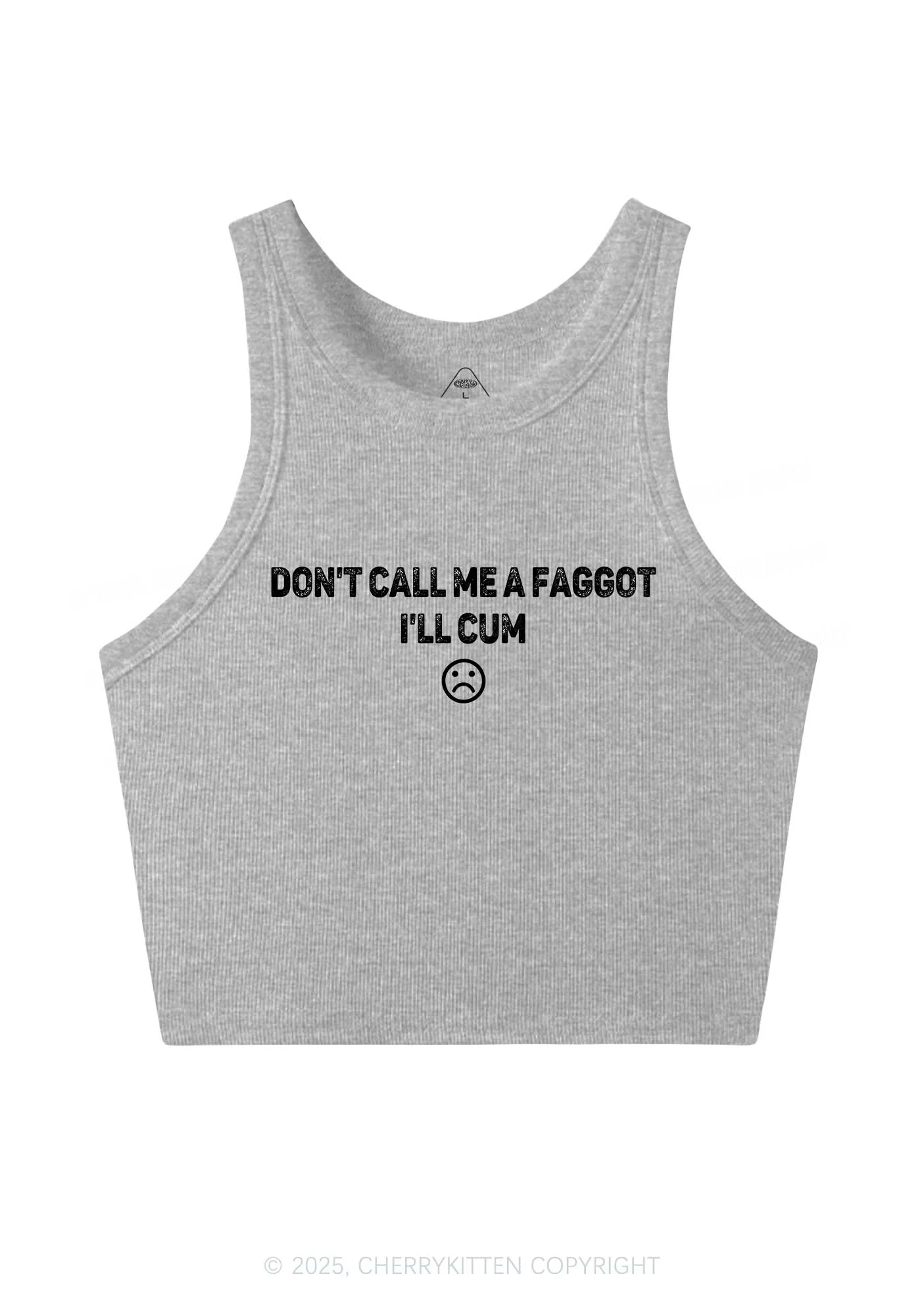 Dont Call Me Faggot Pride Y2K Crop Tank Top Cherrykitten - Image 4