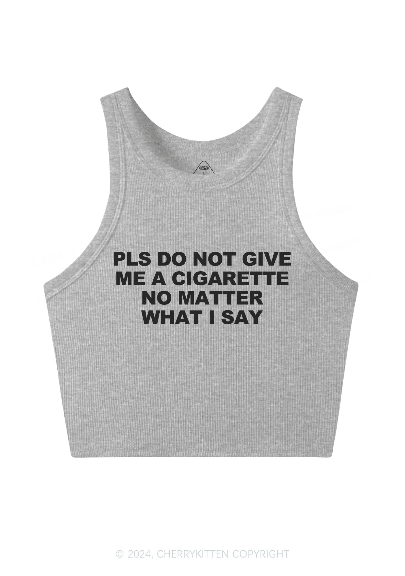 Don't Give Me Cigarette Y2K Crop Tank Top Cherrykitten - Image 5