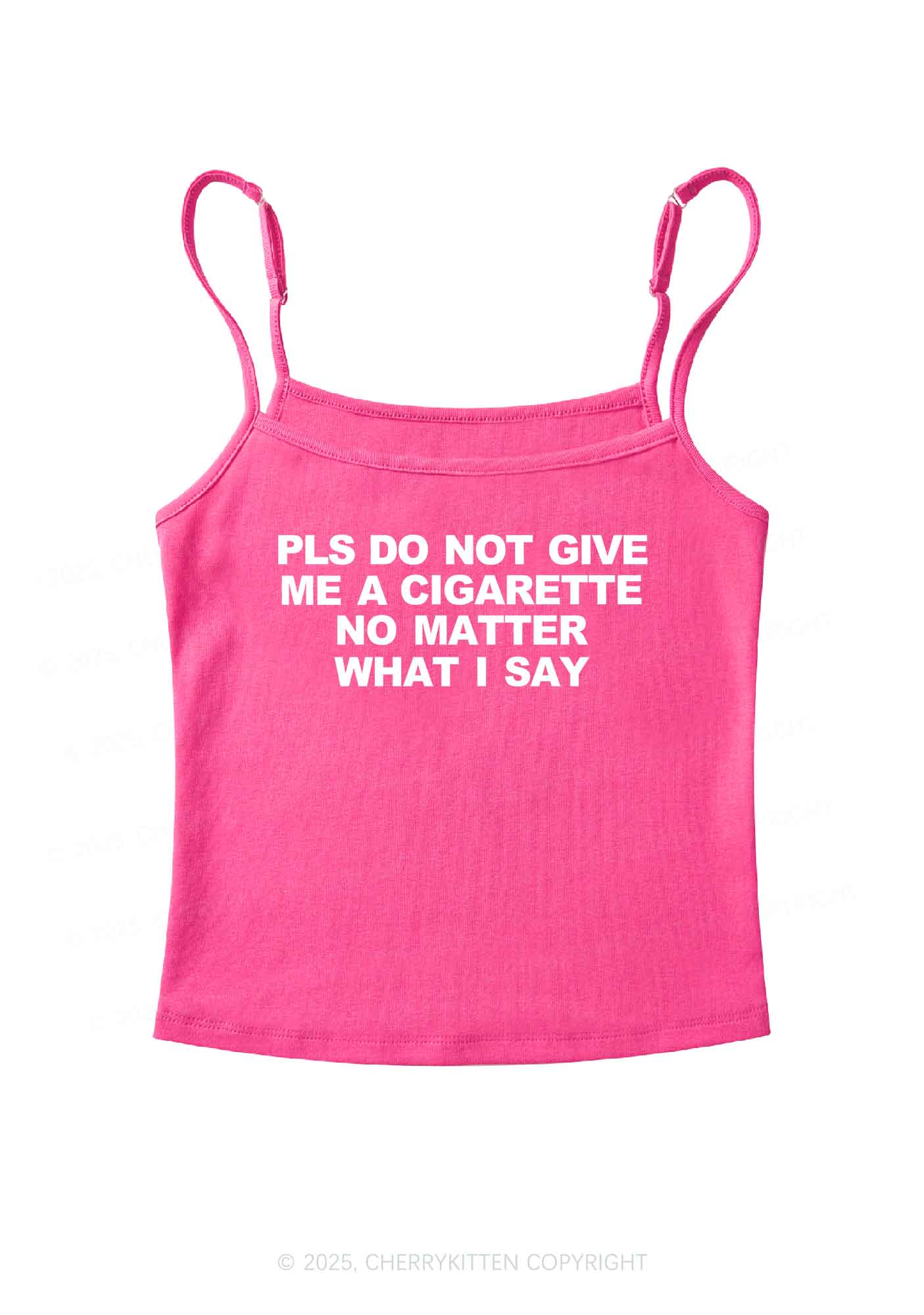 Don't Give Me Cigarette Y2K Spaghetti Strap Cami Cherrykitten - Image 4