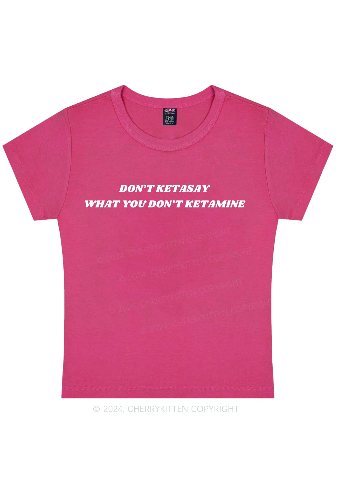 Don't Ketasay Y2K Baby Tee Cherrykitten - Image 7