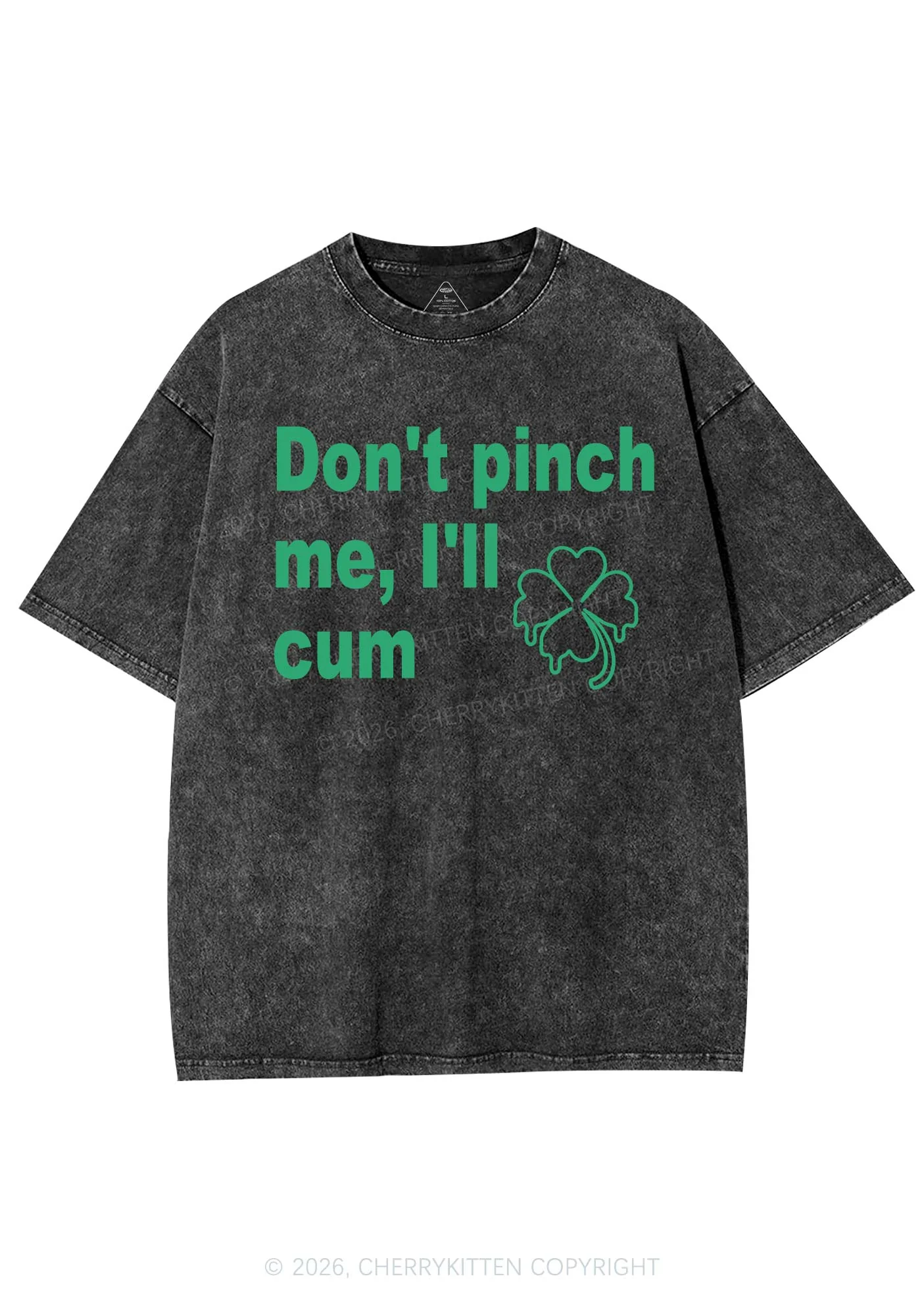 Dont Pinch Me St Patricks Y2K Shirts Washed Tee Cherrykitten - Image 3