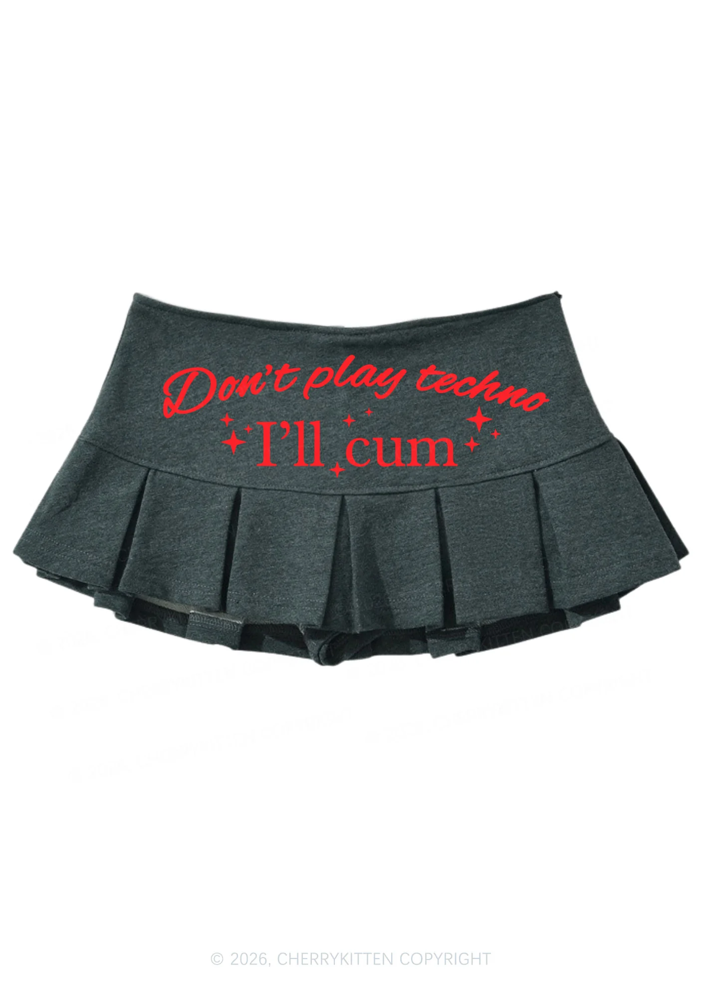 Dont Play Techno Y2K Mini Pleated Skirts Cherrykitten - Image 5