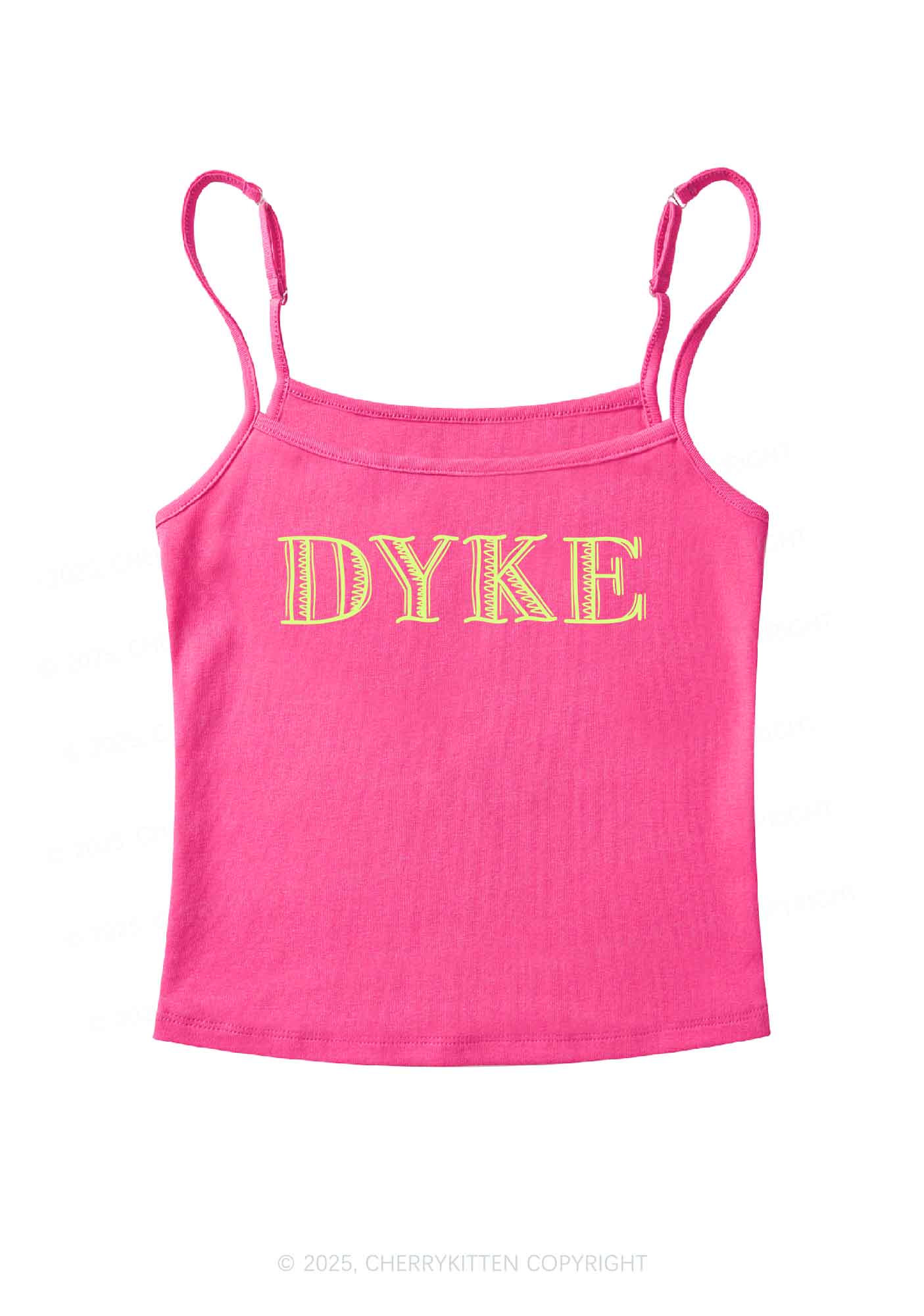 DYKE Pride Y2K Spaghetti Strap Cami Cherrykitten - Image 5