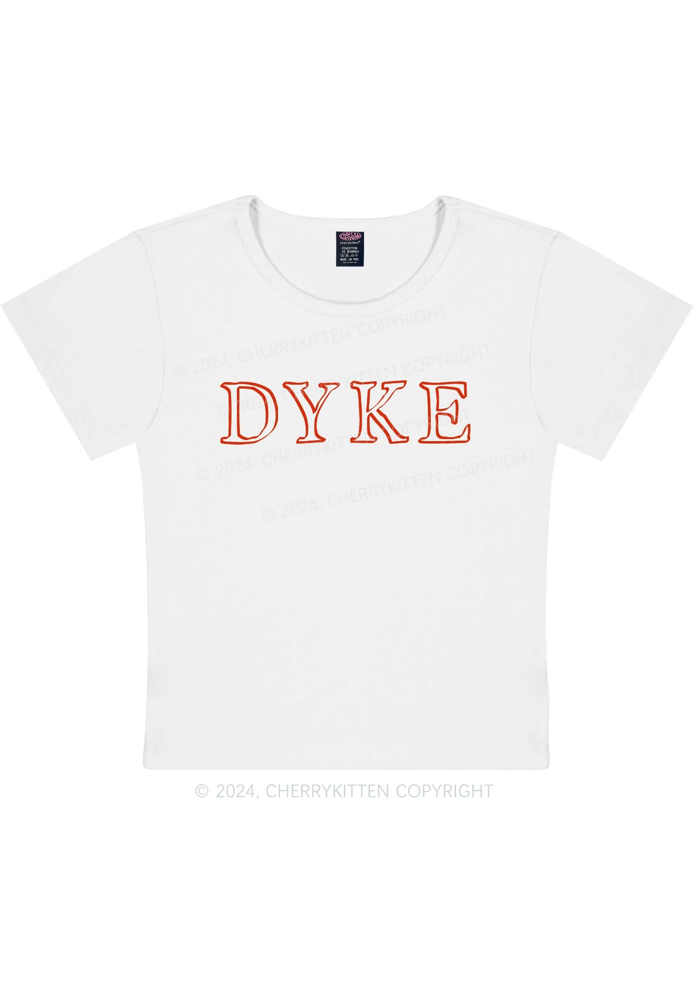 DYKE Y2K Baby Tee Cherrykitten - Image 6