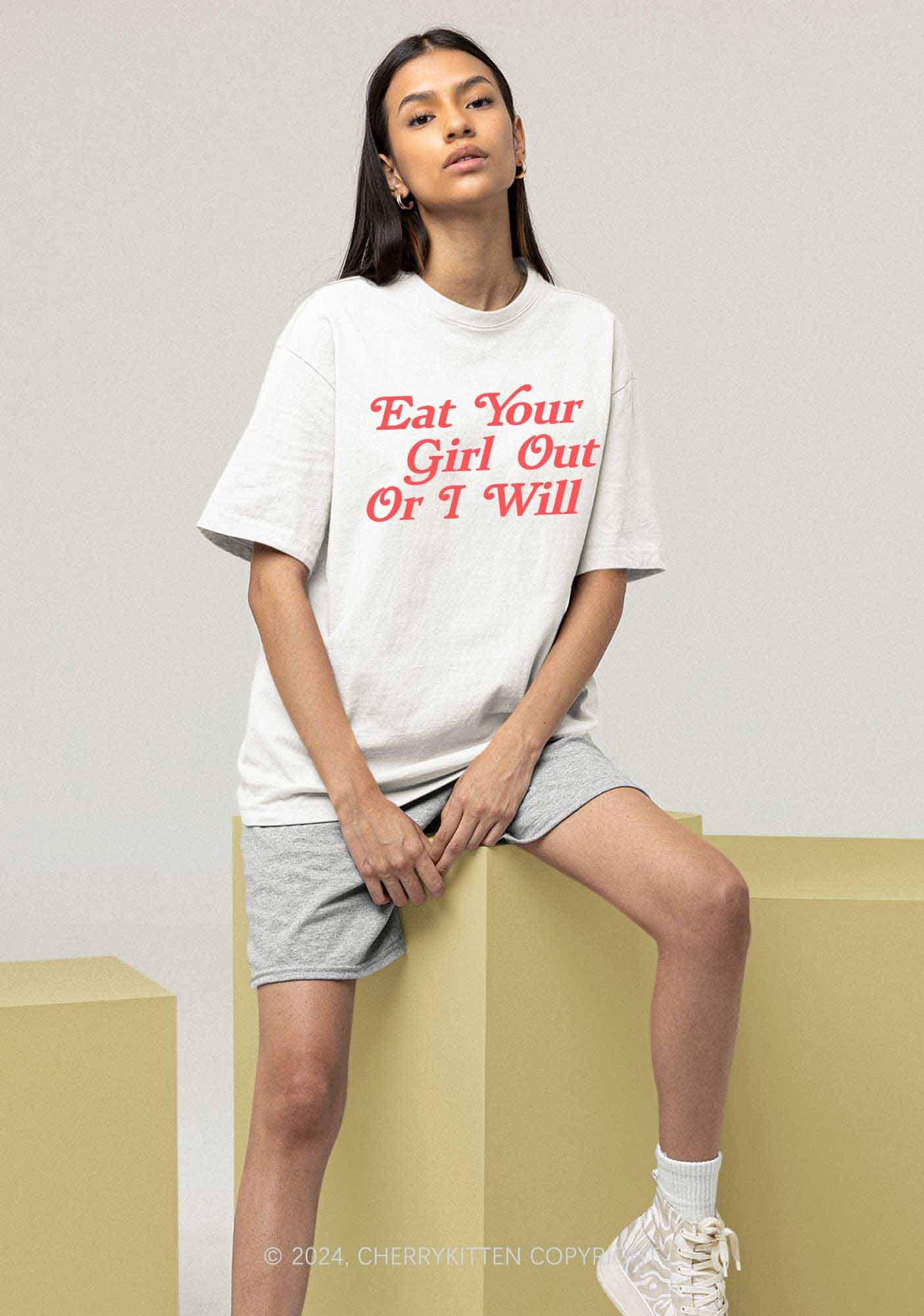 Eat Your Girl Out Y2K Chunky Shirt Cherrykitten - Image 2