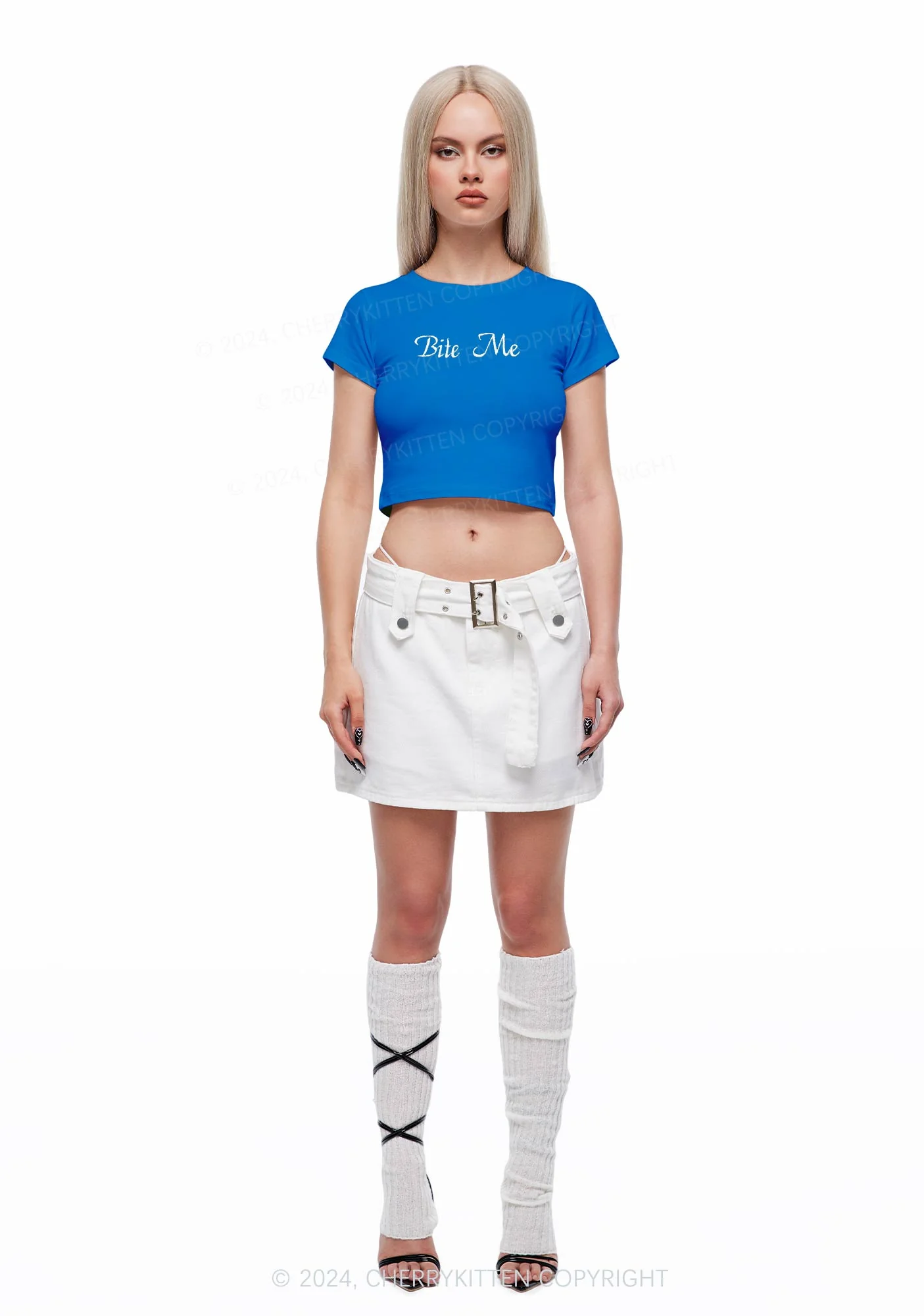 Embroidered Bite Me Y2K Baby Tee Cherrykitten - Image 5