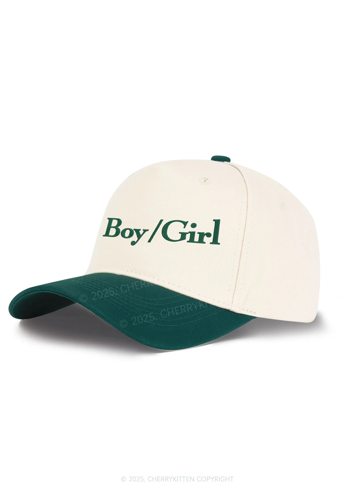 Embroidered Boy Or Girl Pride Y2K Color Block Baseball Cap Cherrykitten - Image 2