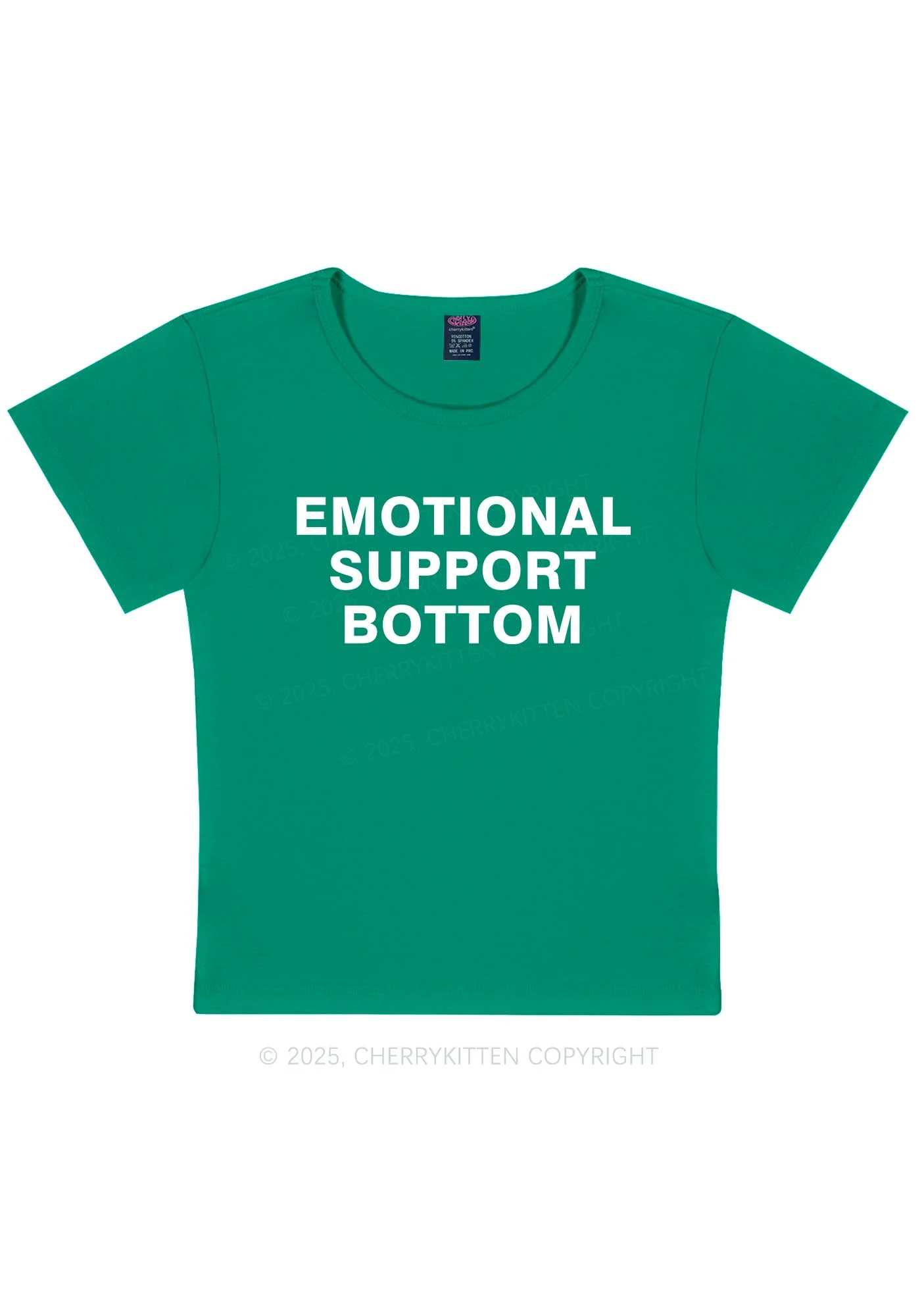 Emotional Support Bottom Pride Y2K Baby Tee Cherrykitten - Image 11