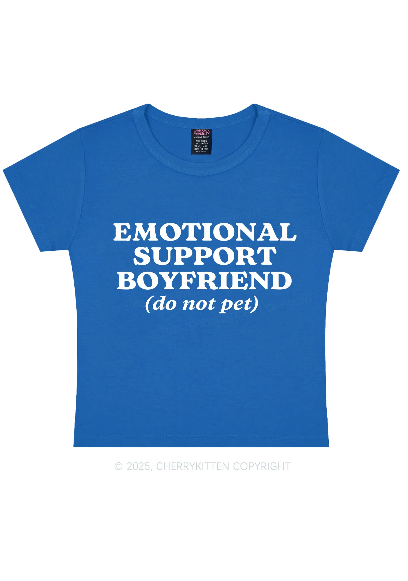 Emotional Support Boyfriend Valentine's Day Y2K Baby Tee Cherrykitten - Image 8