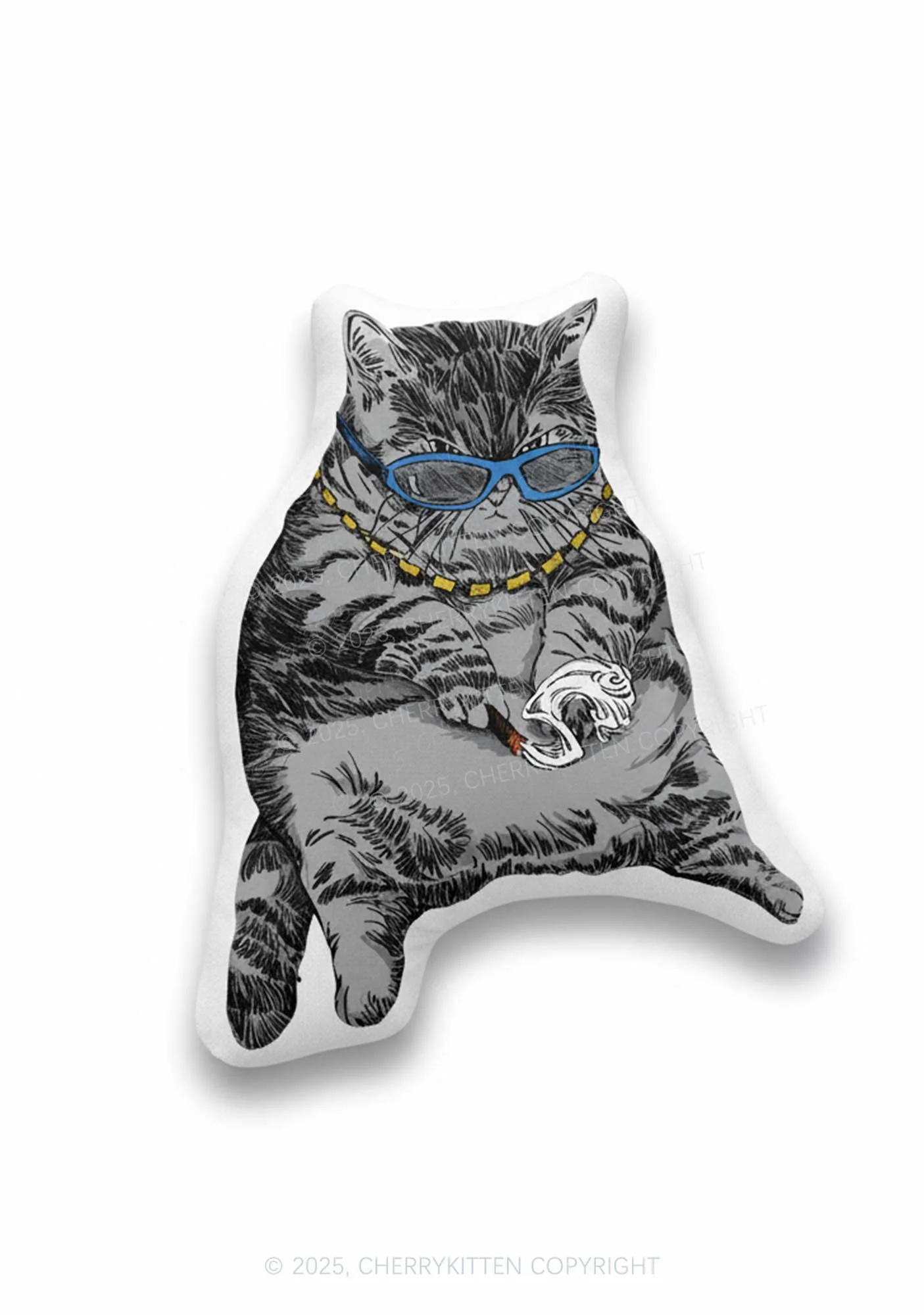 Even Baddies Get Saddies Y2K Ugly Pillow Cherrykitten