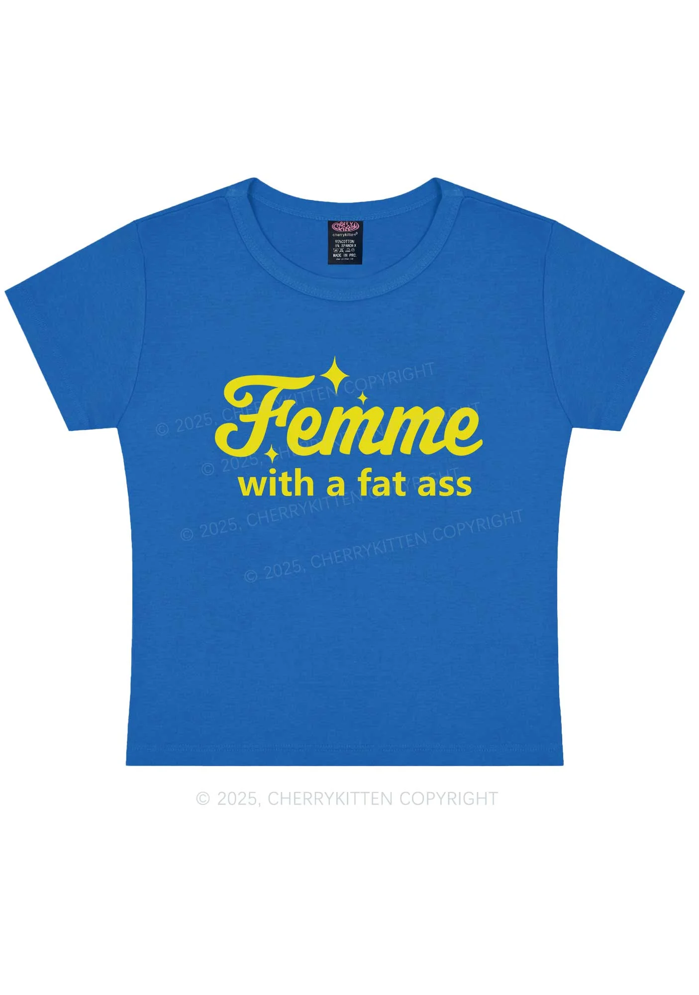 Femme With Fat Axx Pride Y2K Baby Tee Cherrykitten