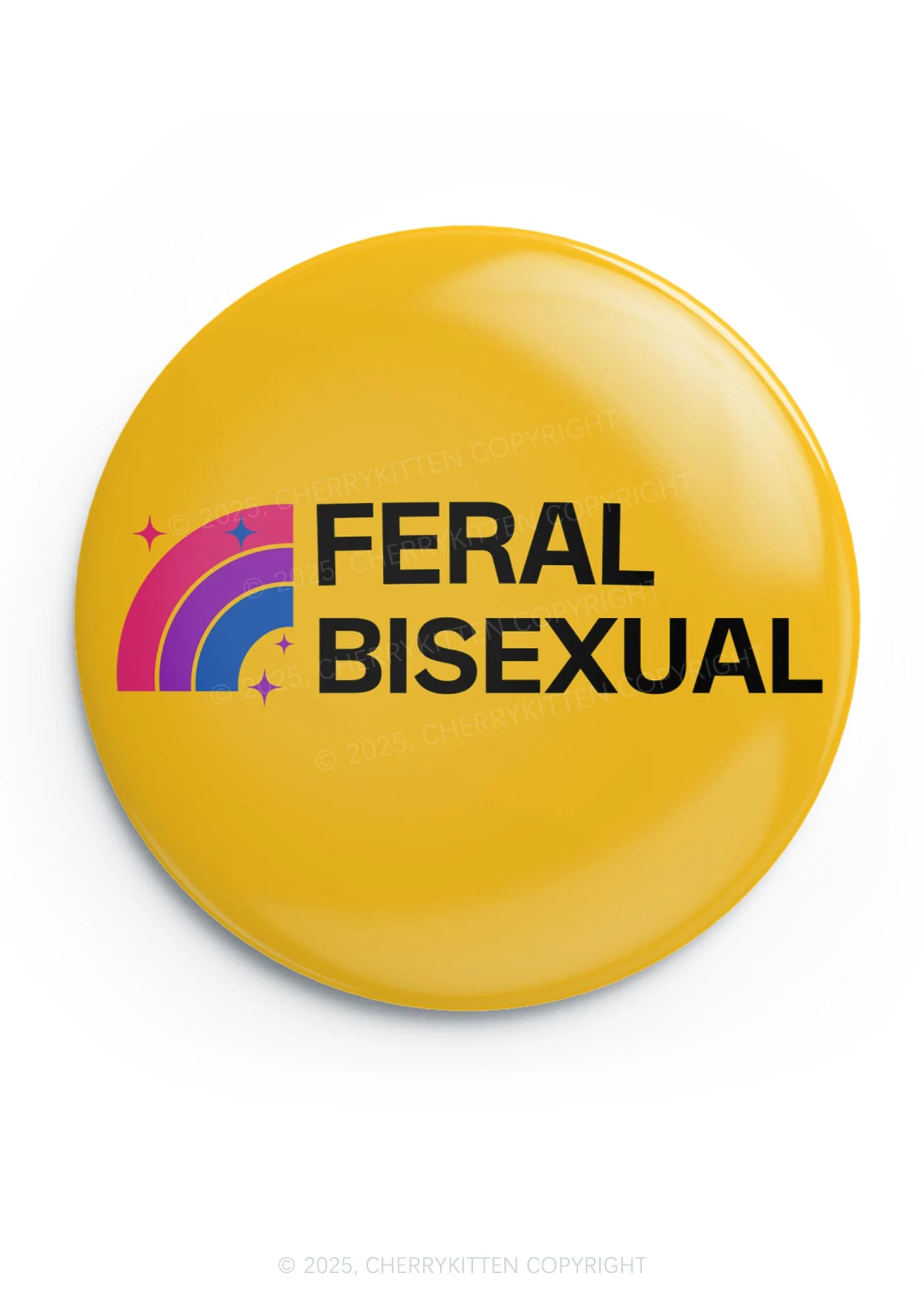 Feral Bisexual Pride 1Pc Y2K Pin Badge Cherrykitten