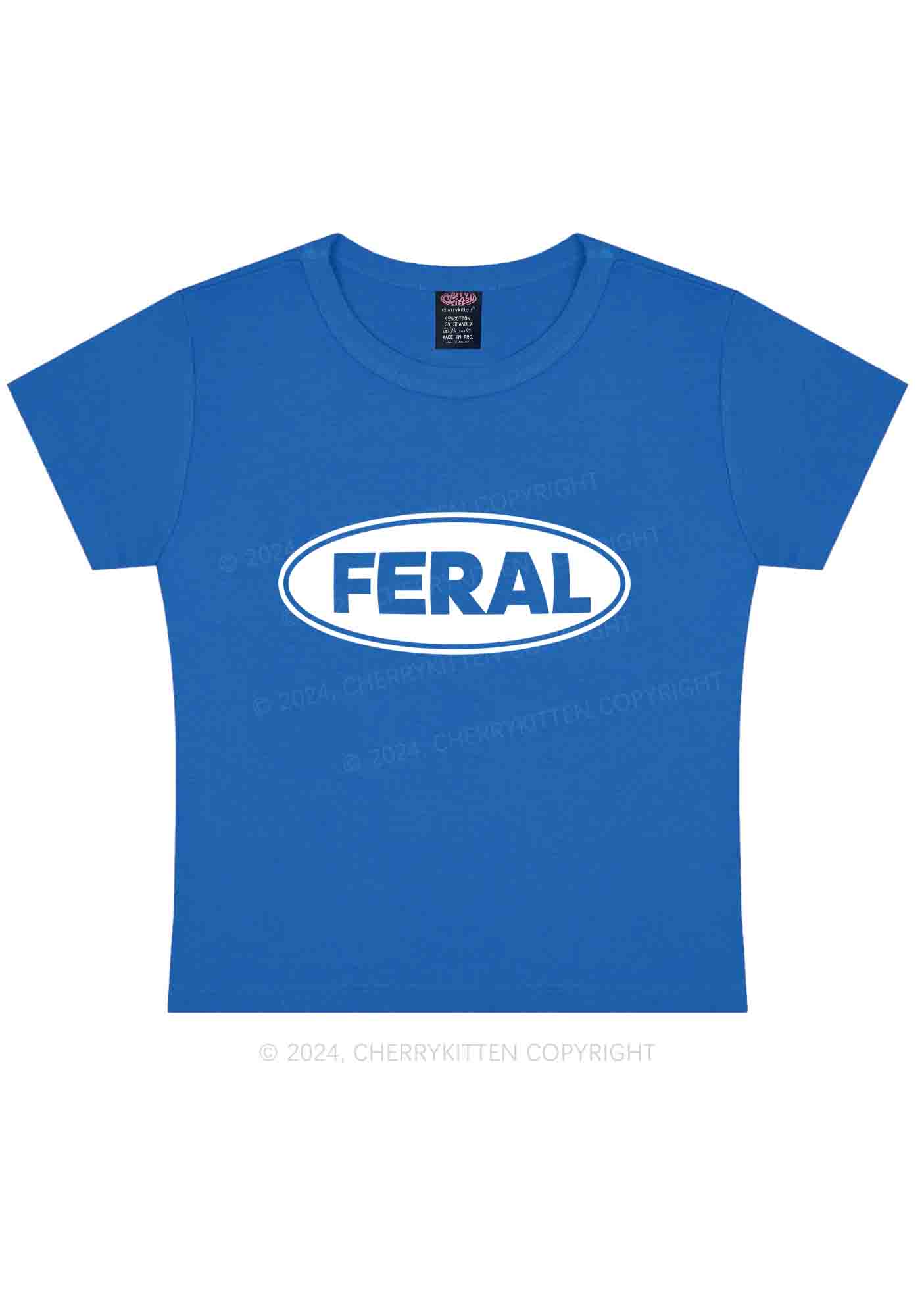 Feral Y2K Baby Tee Cherrykitten - Image 11