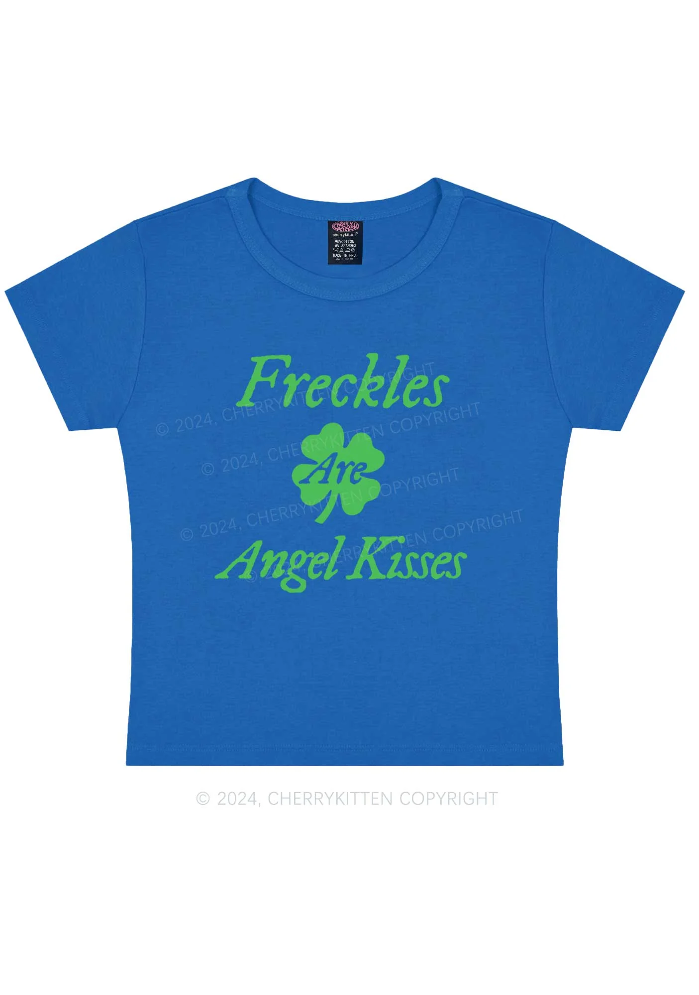 Freckles Are Angel Kisses St Patricks Y2K Baby Tee Cherrykitten - Image 12