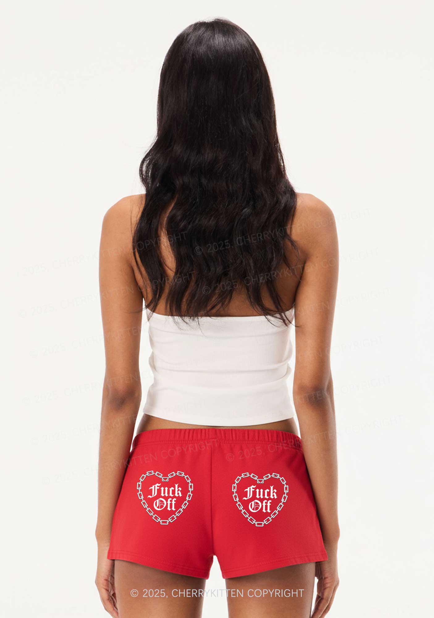 Fxxk Off Y2K Drawstring Mini Shorts Cherrykitten - Image 2