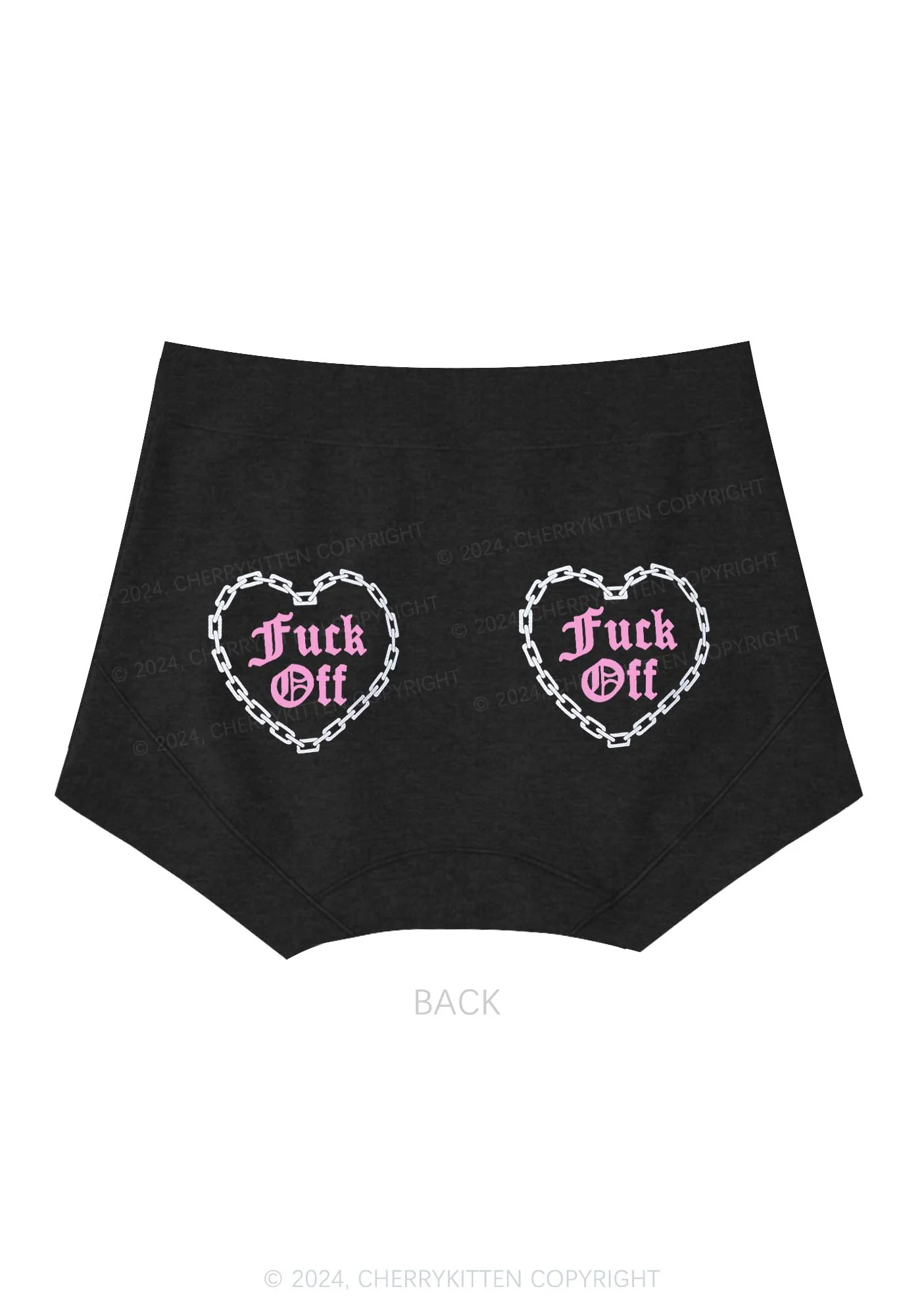 Fxxk Off Y2K Mid Rise Waist Boyshort Cherrykitten