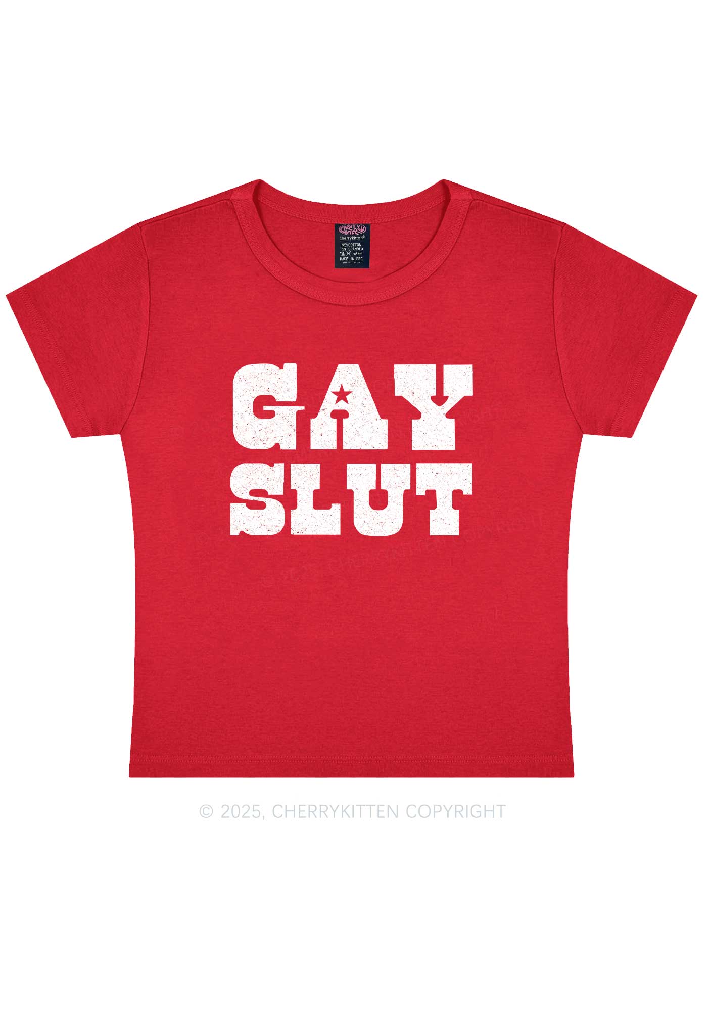 Gay Slxt Pride Y2K Baby Tee Cherrykitten - Image 6