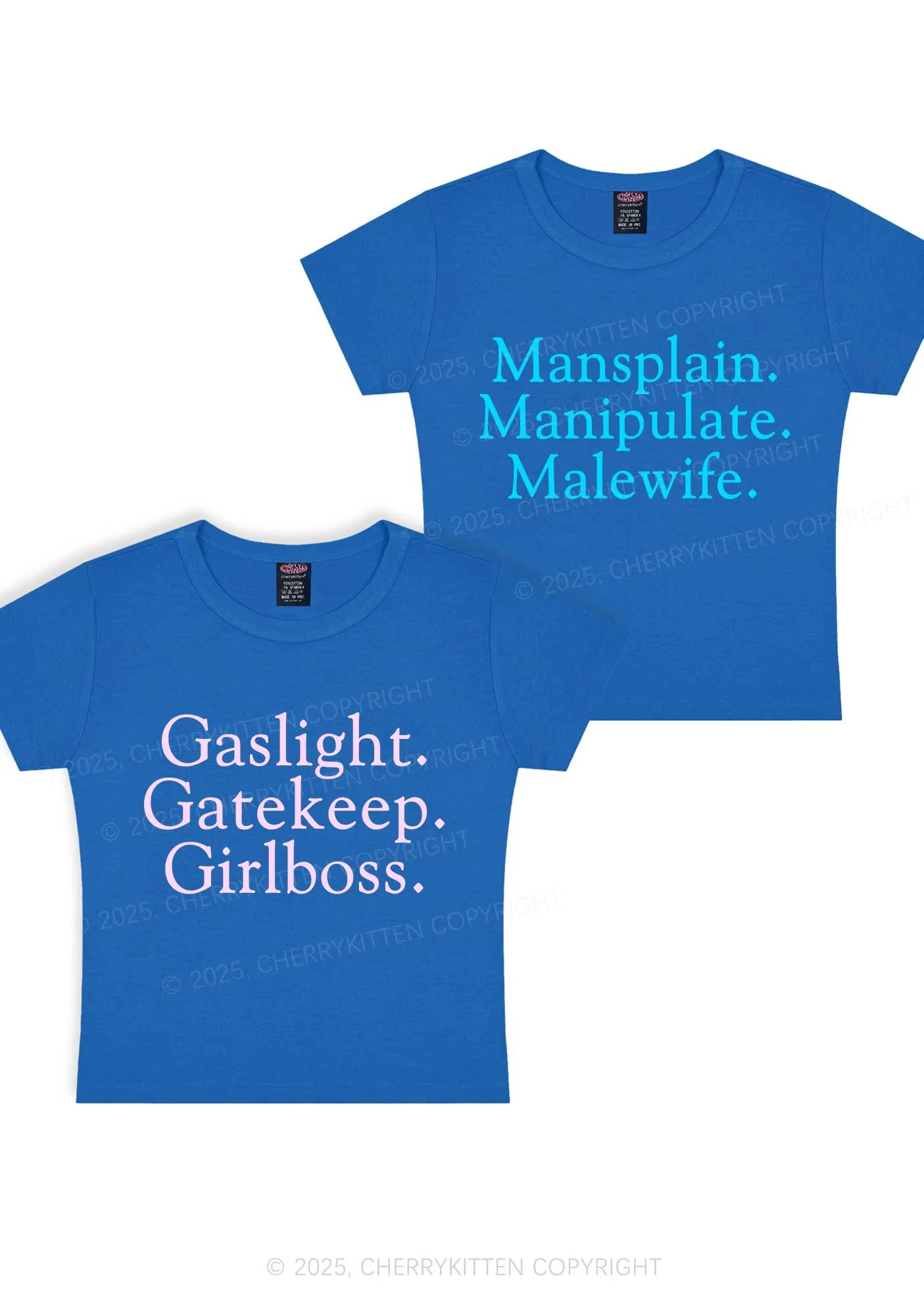 Girlboss Malewife Valentine's Day Y2K Valentine's Day Baby Tee Cherrykitten - Image 11