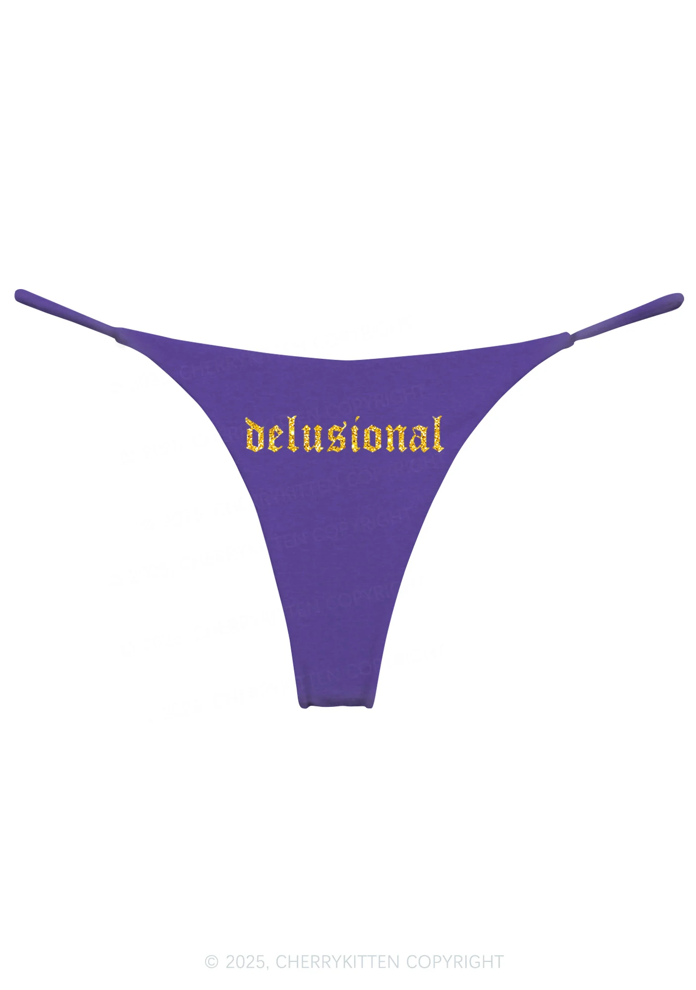 Glitter Delusional Y2K Bikini String Thong Cherrykitten