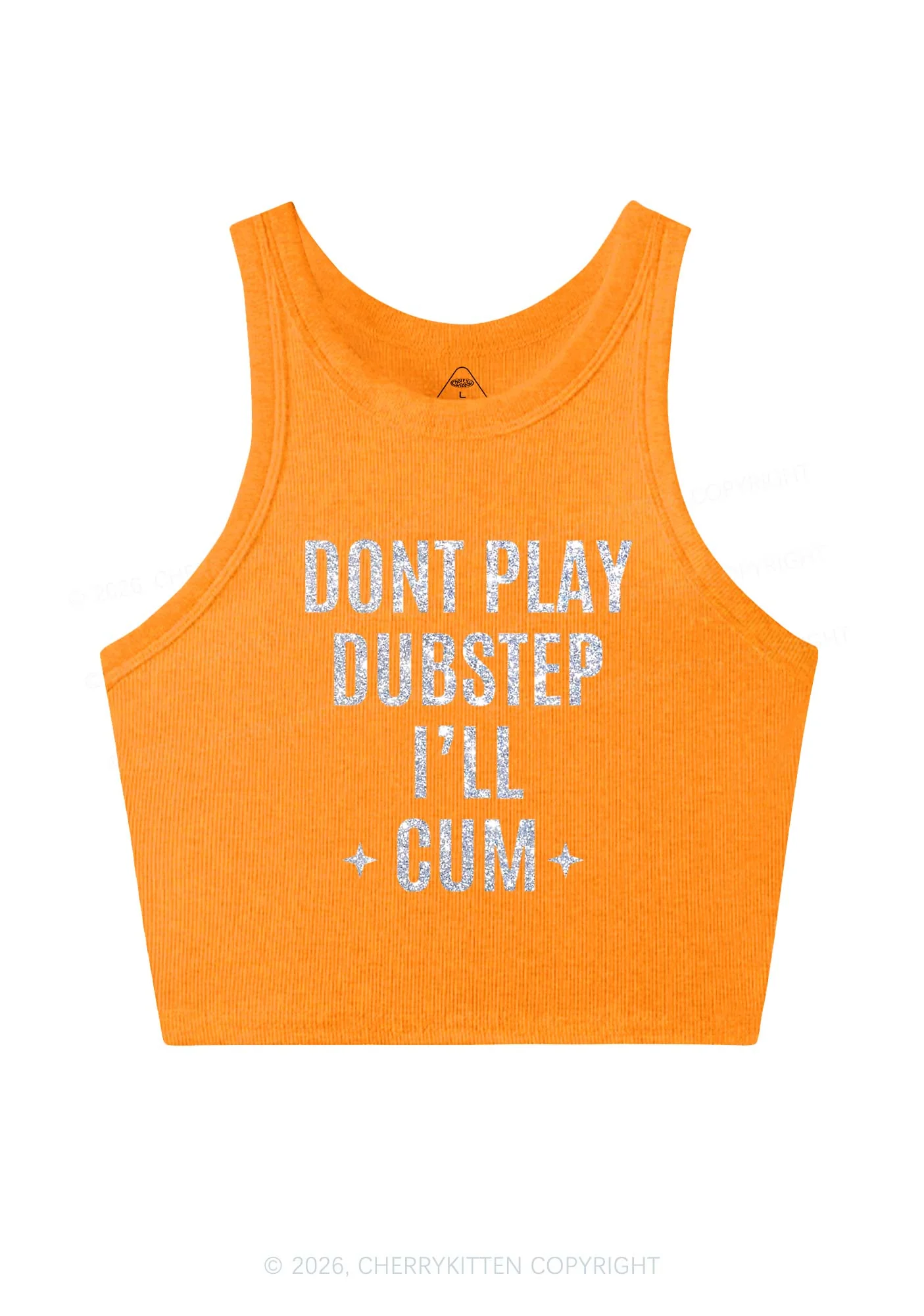 Glitter Dont Play Dubstep Y2K Crop Tank Top Cherrykitten - Image 11