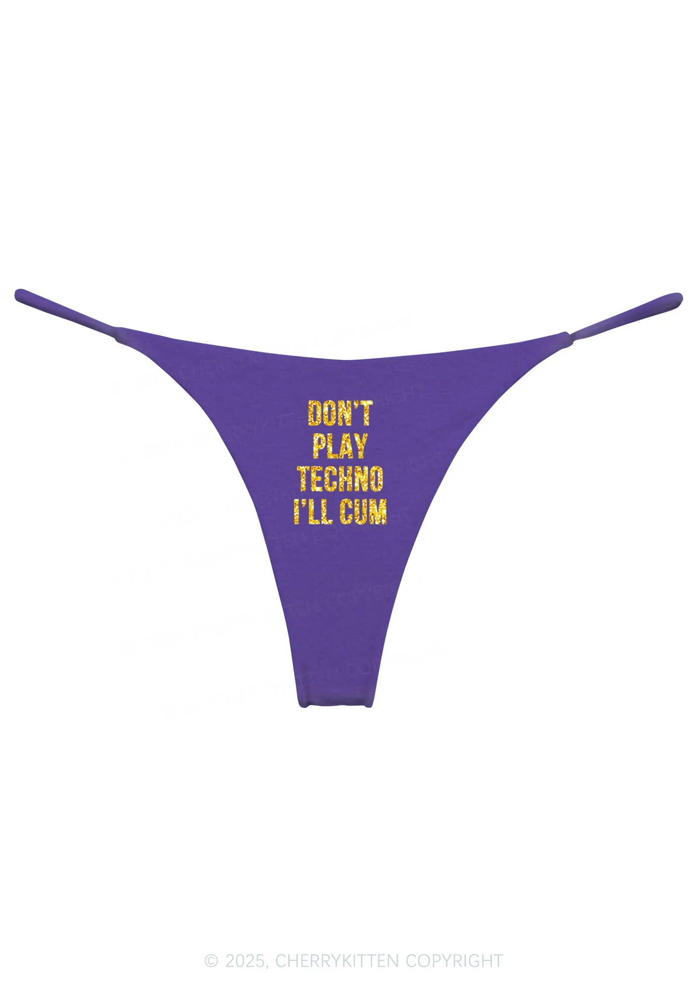 Glitter Dont Play Techno Y2K Bikini String Thong Cherrykitten - Image 4