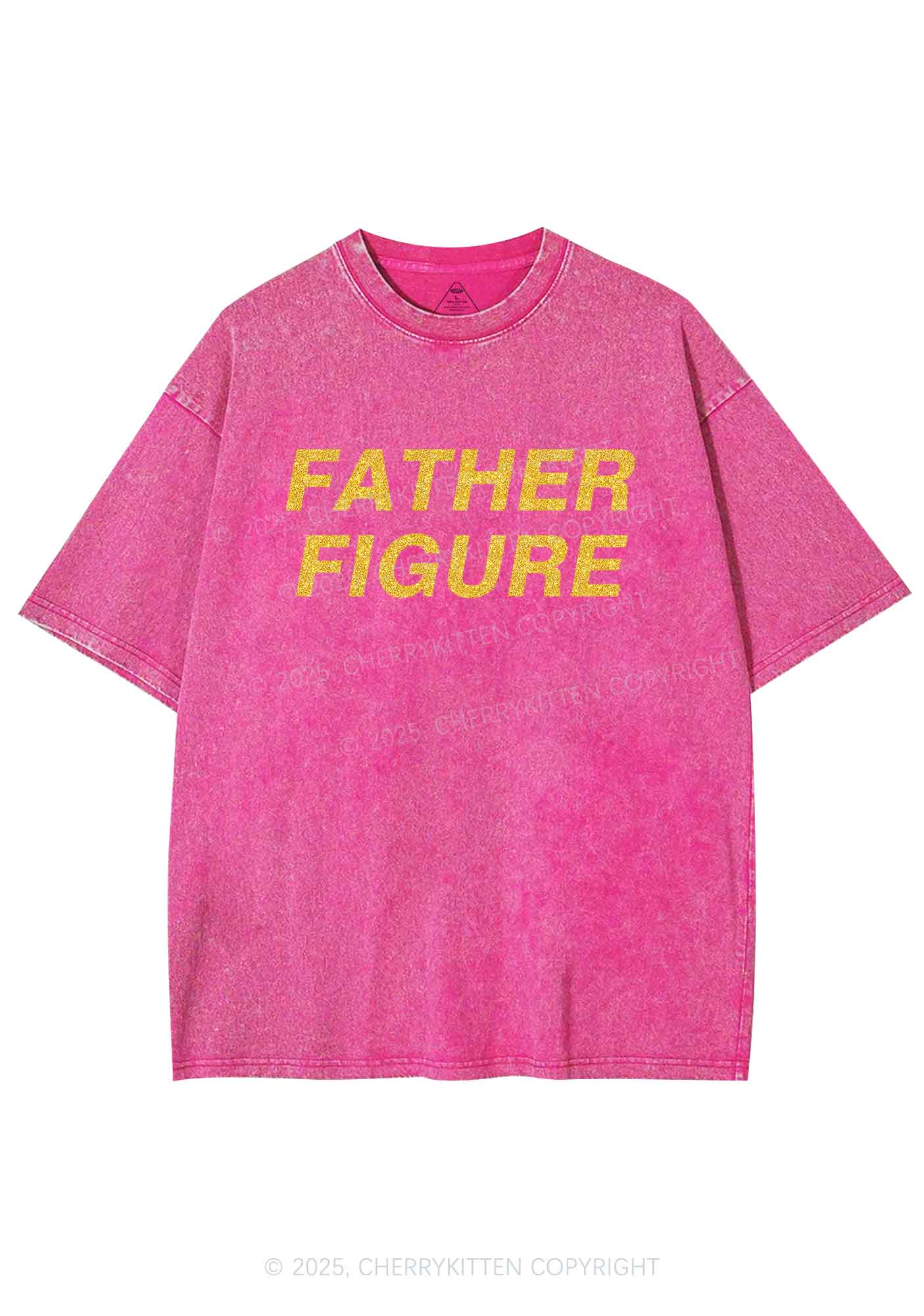 Glitter Father Figure Y2K Shirts Washed Tee Cherrykitten - Image 4