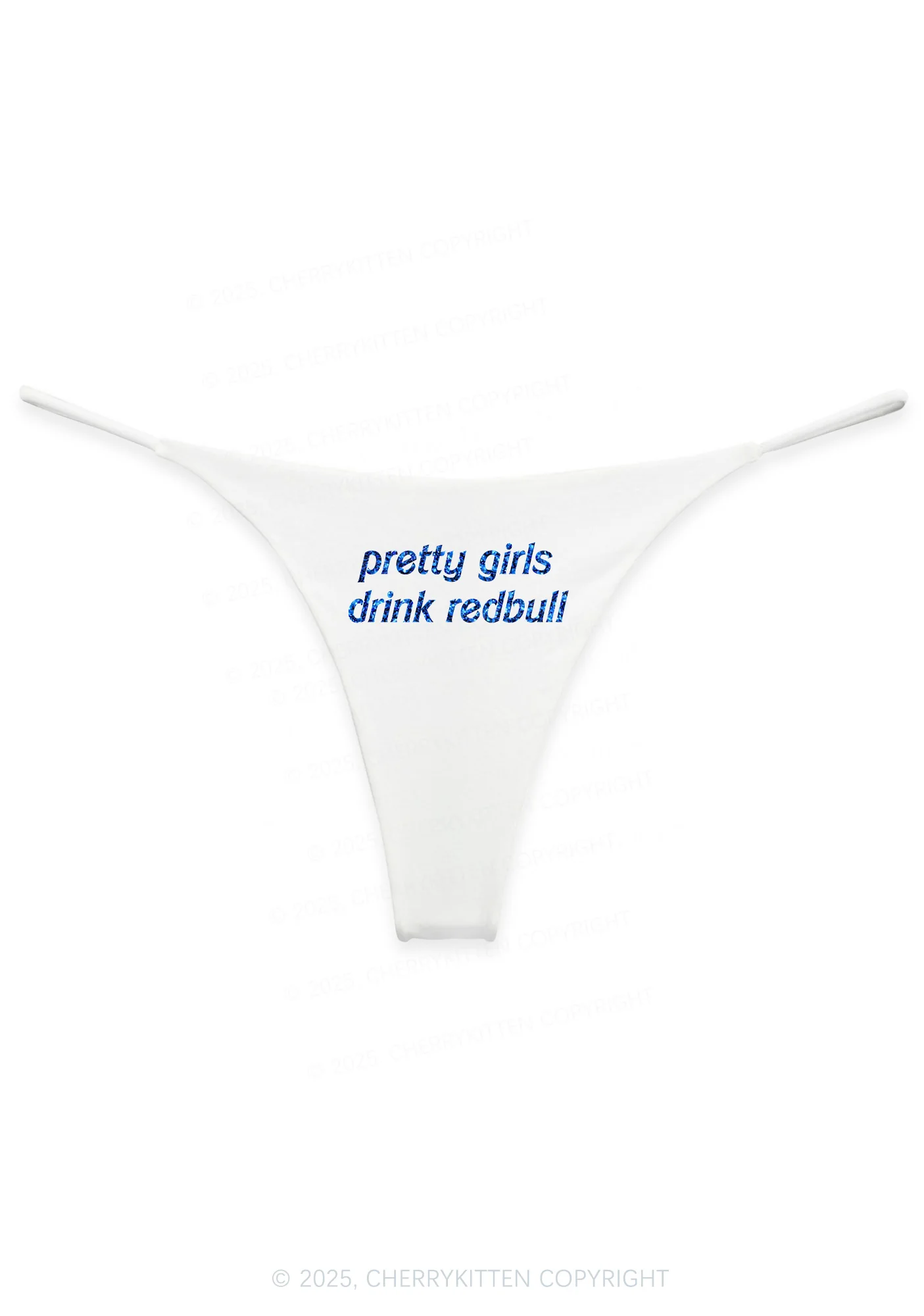 Glitter Pretty Girls Drink Red Y2K Bikini String Thong Cherrykitten