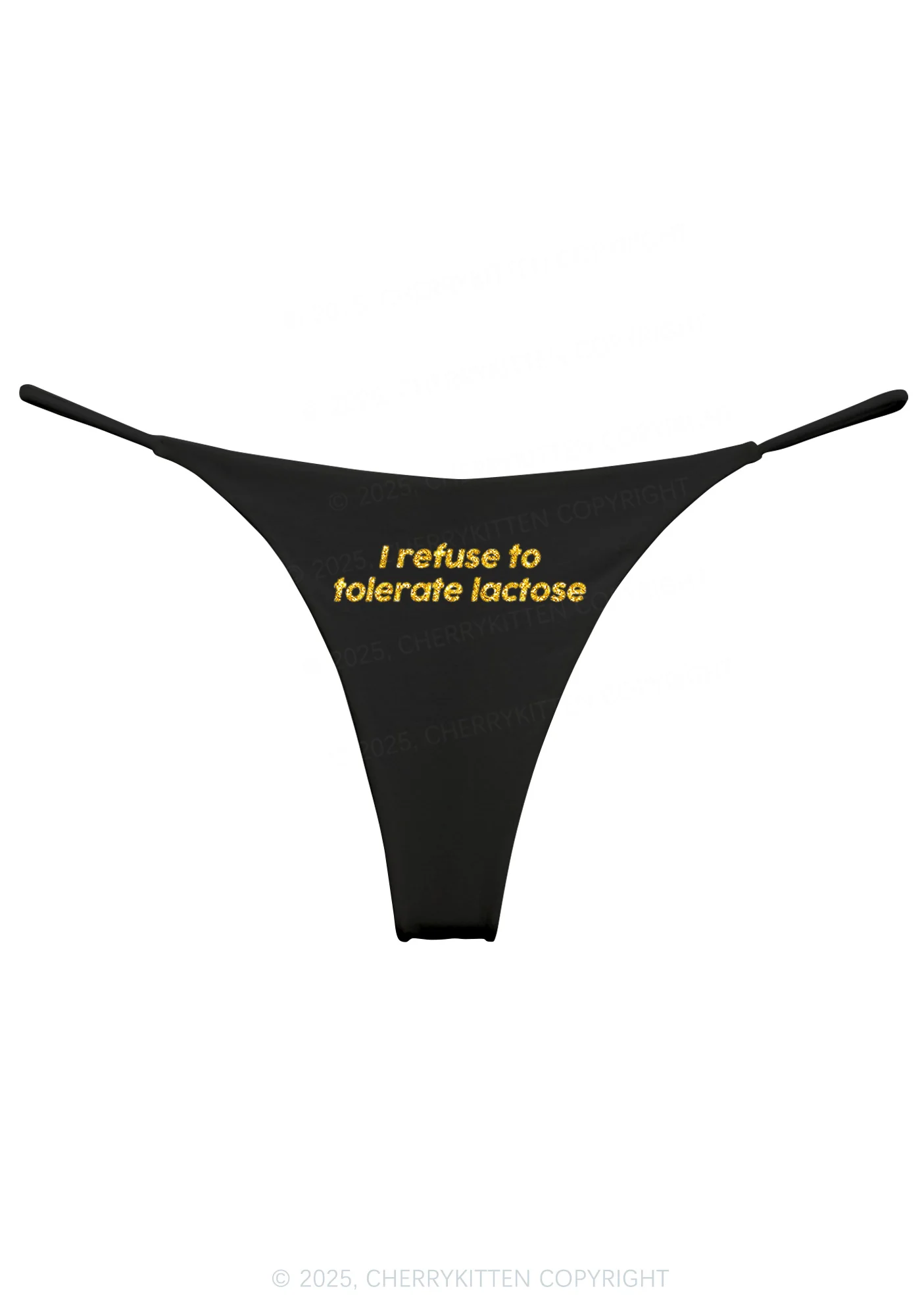 Glitter Refuse To Tolerate Lactose Y2K Bikini String Thong Cherrykitten - Image 4
