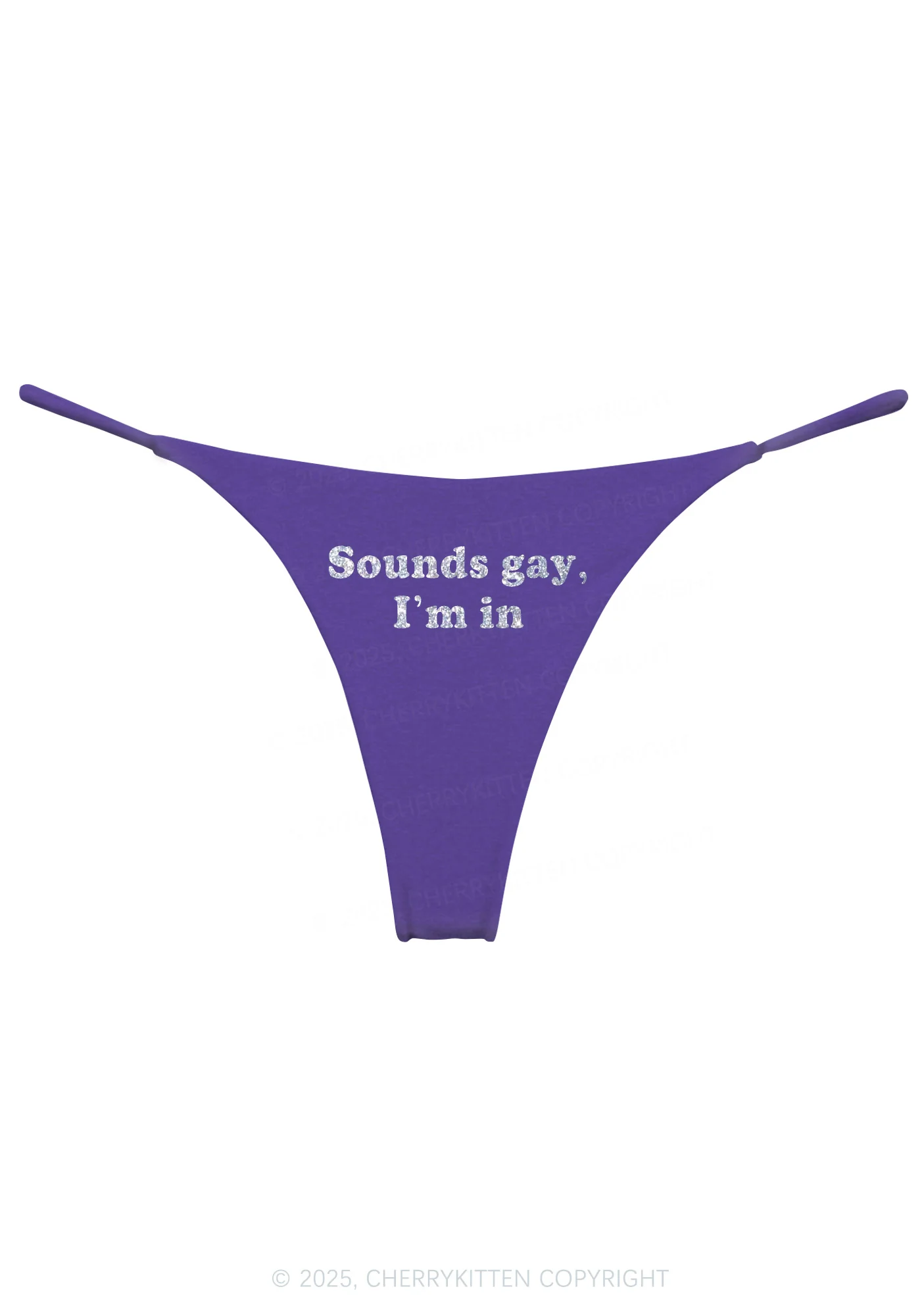 Glitter Sounds Gay Pride Y2K Bikini String Thong Cherrykitten - Image 8