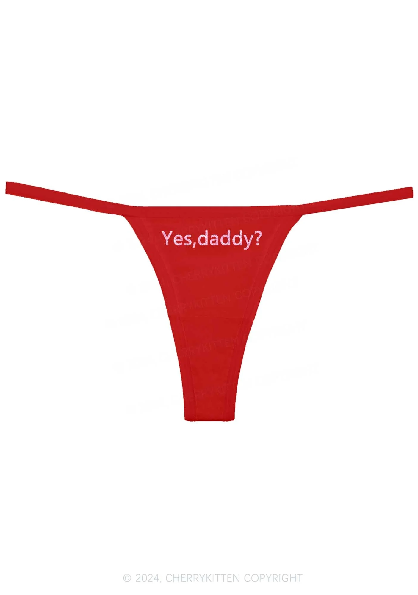 Glitter Yes Daddy Y2K Flat String Thong Cherrykitten - Image 5