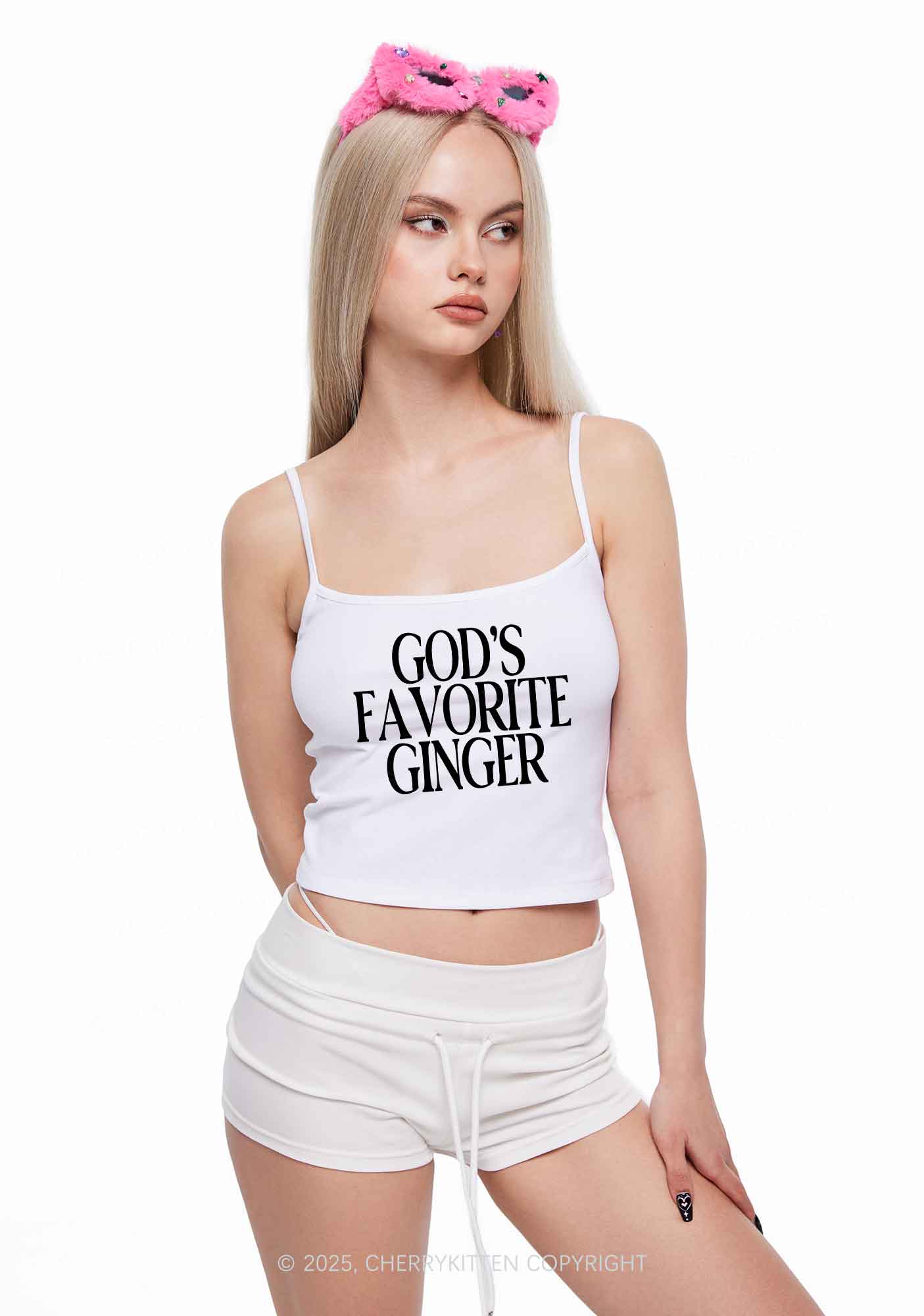 Gods Favorite Ginger Y2K Spaghetti Strap Cami Cherrykitten - Image 2