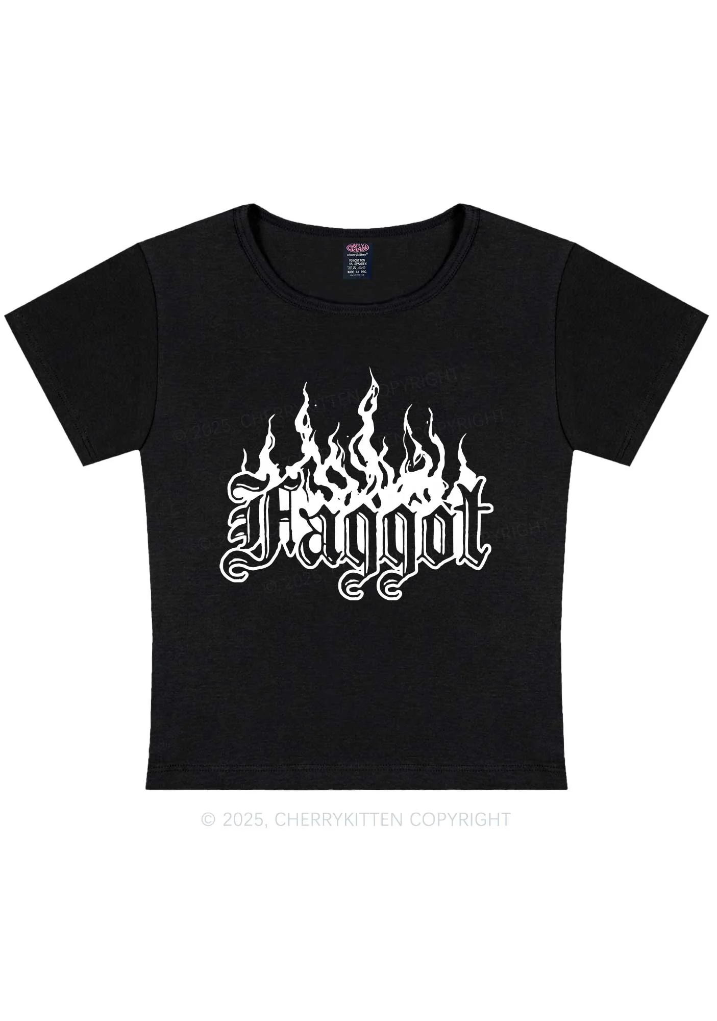 Halloween Goth Faggot Pride Y2K Baby Tee Cherrykitten
